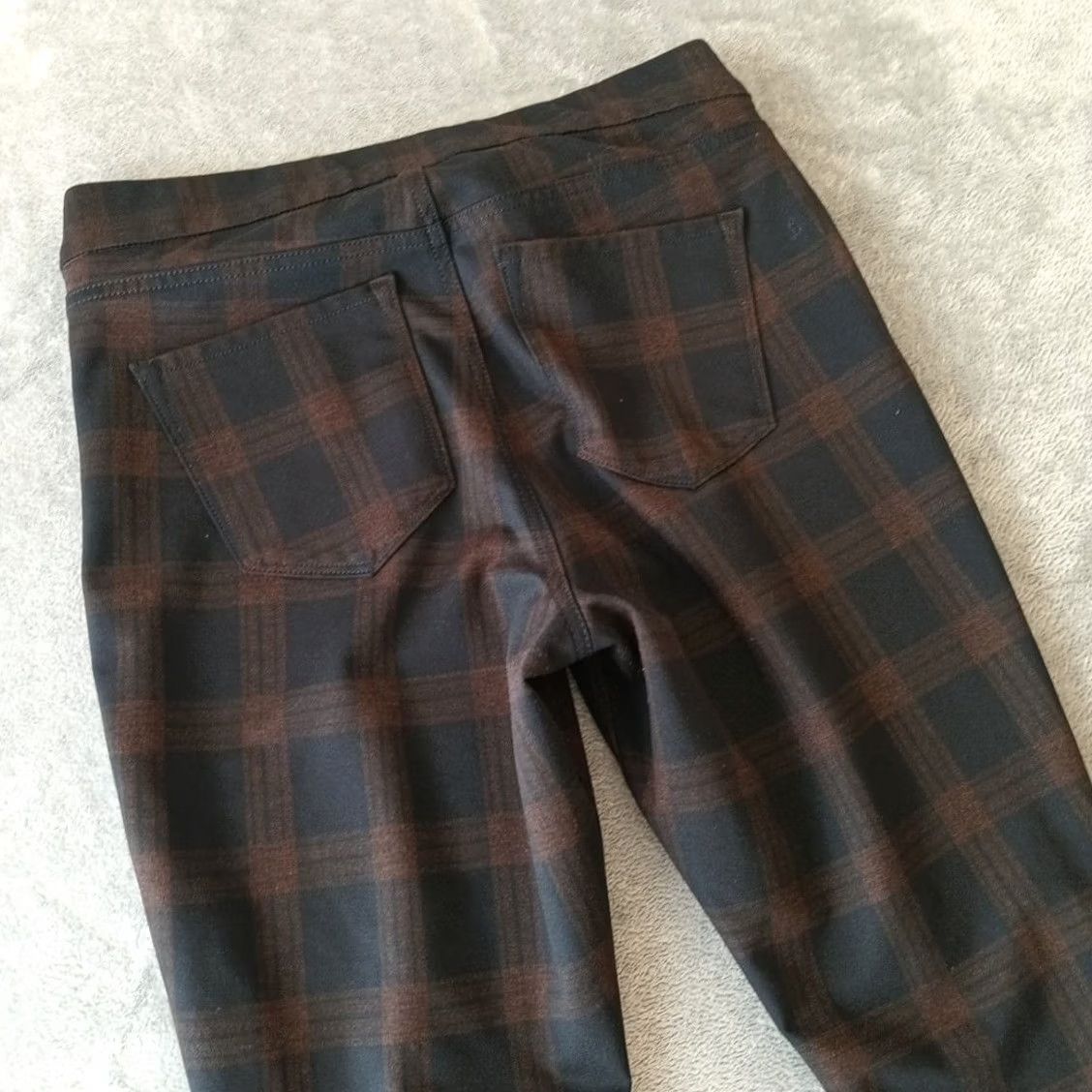 Nine West Nine West Pants Womens Large Black Plaid Skinny Pull On Stretch Ankle 28in Inseam Tour Regular Wholewear Style Elastic Waist Gender Womens Size 36" / US 14 / IT 50 - 7 Thumbnail