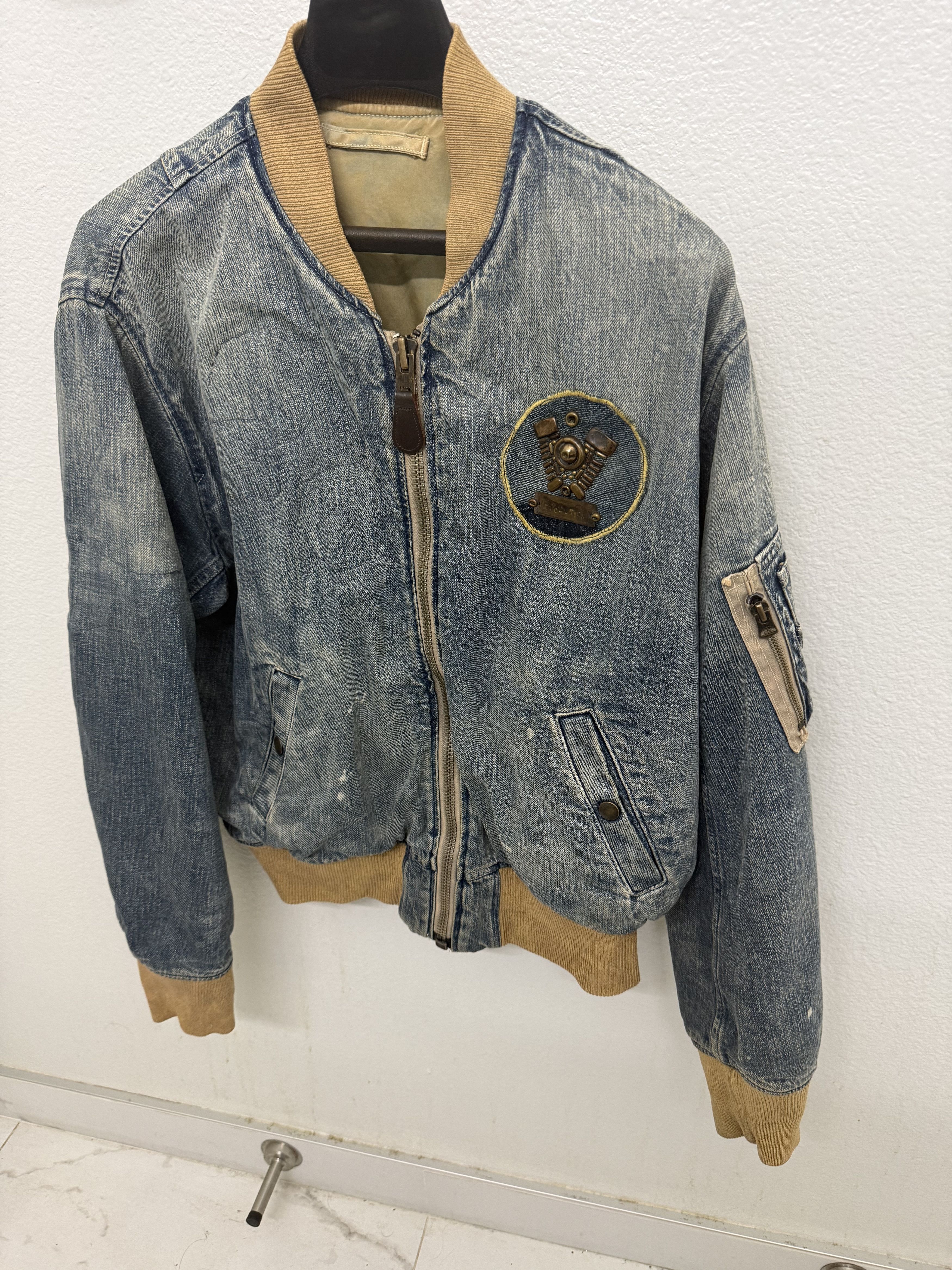 Kapital Kapital Reversible Denim/MA-1 Bomber Jacket Size US M / EU 48-50 / 2 - 1 Thumbnail