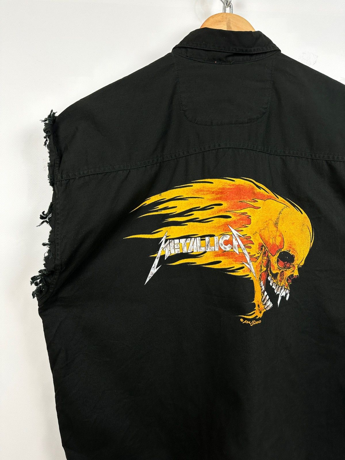 Band Tees Vintage Metallica Pushead Button Up Short Sleeve Shirt Size US XXL / EU 58 / 5 - 13 Thumbnail