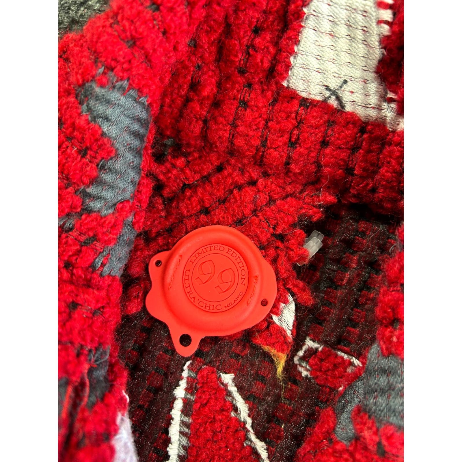 Vintage VINTAGE UltraChic USA Patriotic Knit Coat Red 38 S Long Sleeve Women Pea Coat Long Jacket/Coat USA 90s Size S / US 4 / IT 40 - 2 Thumbnail