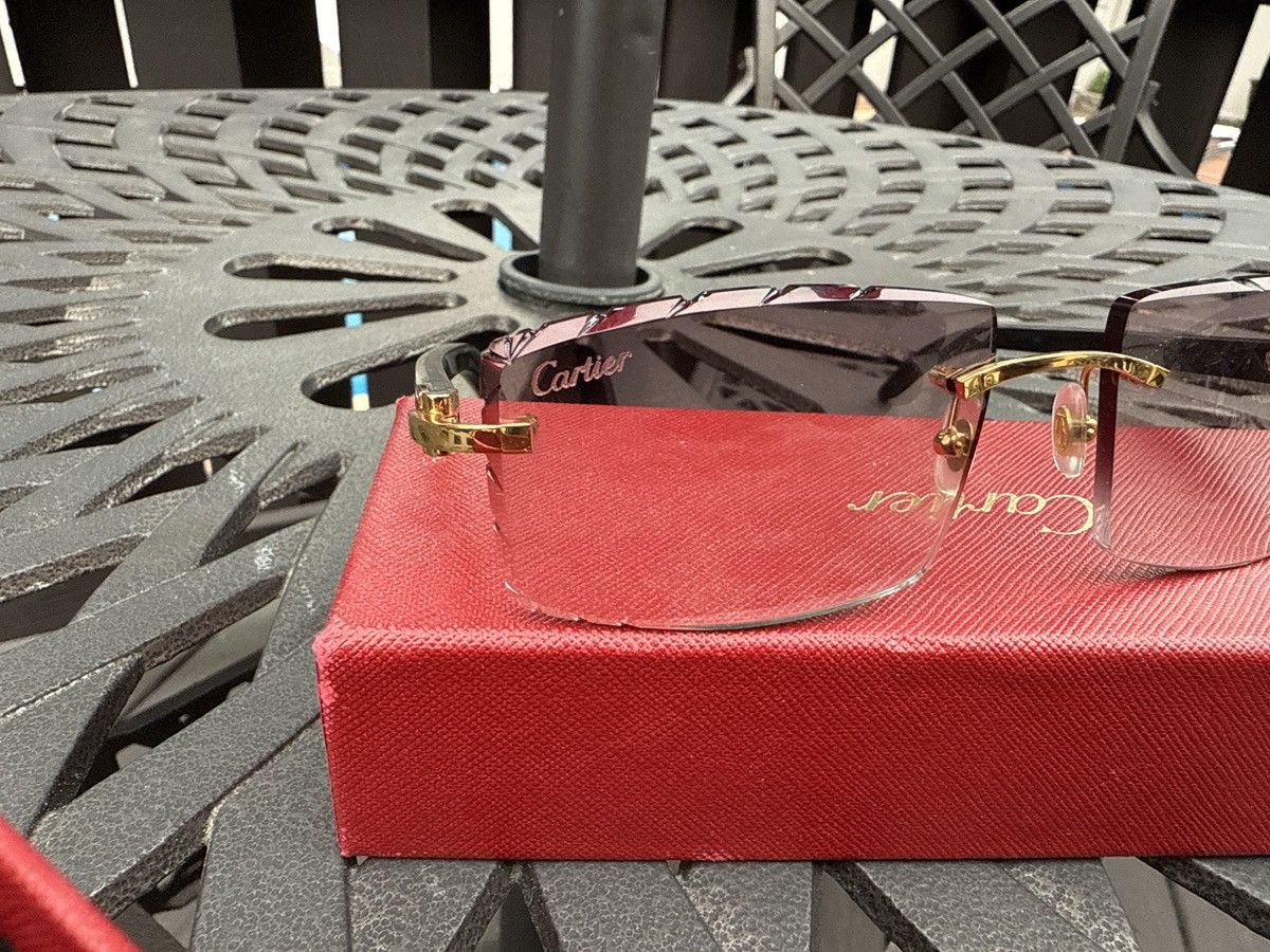 Cartier Cartier Buffalo Horn Sunglasses Rose tint diamond cut lens Size ONE SIZE - 7 Thumbnail