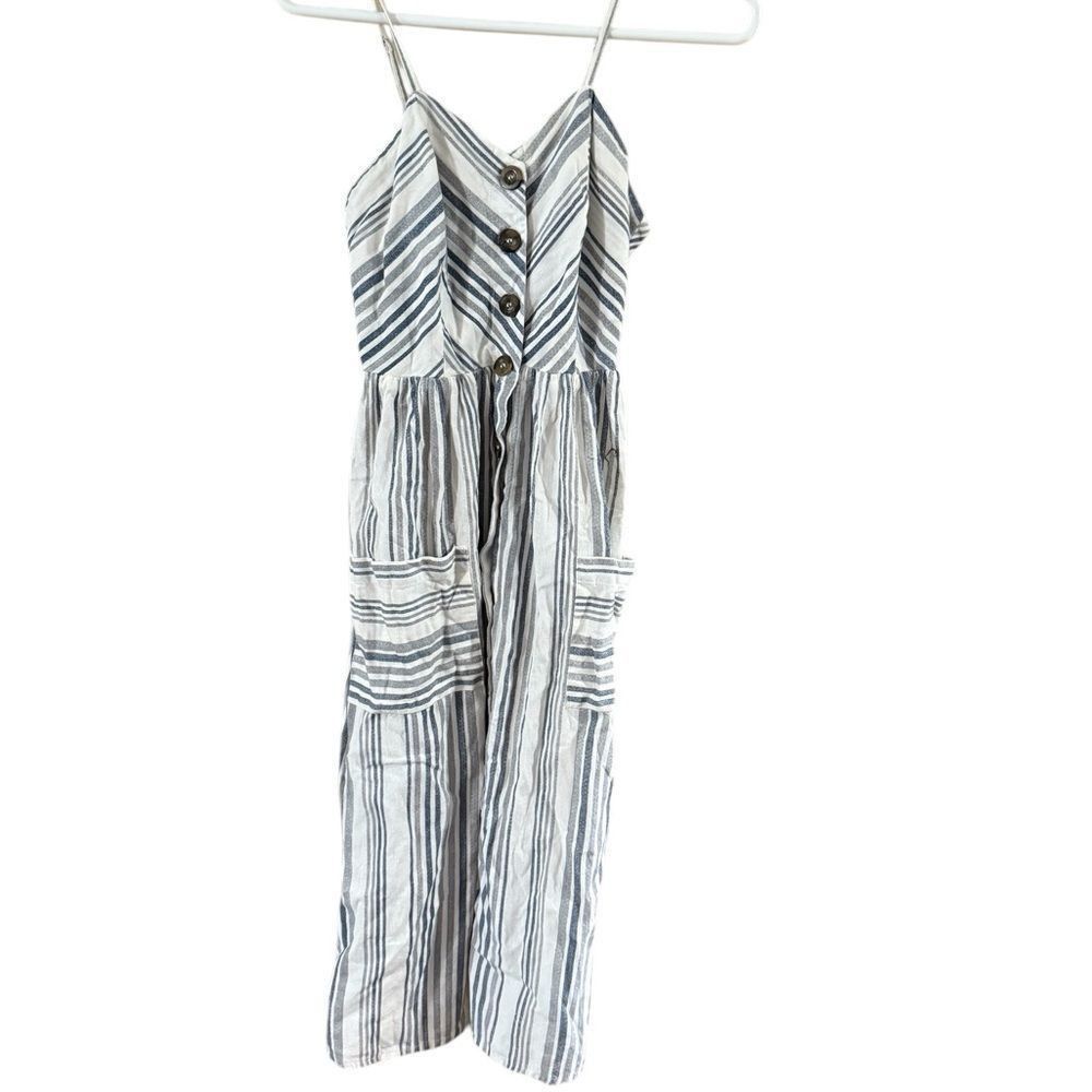 Other Japna White and Blue Sleeveless Spaghetti Strap Sundress Size M / US 6-8 / IT 42-44 - 7 Thumbnail