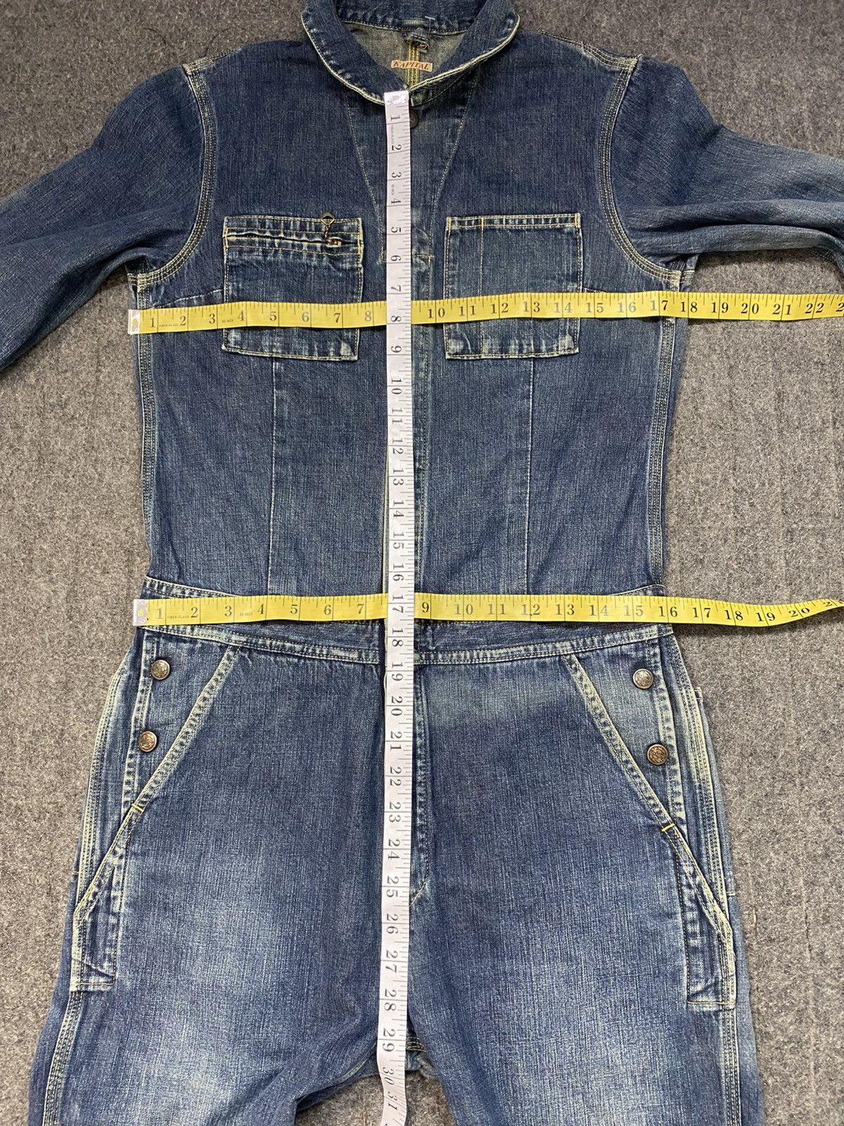 Kapital Kapital All In One Indigo Denim Overall Workwear Size US 32 / EU 48 - 11 Thumbnail