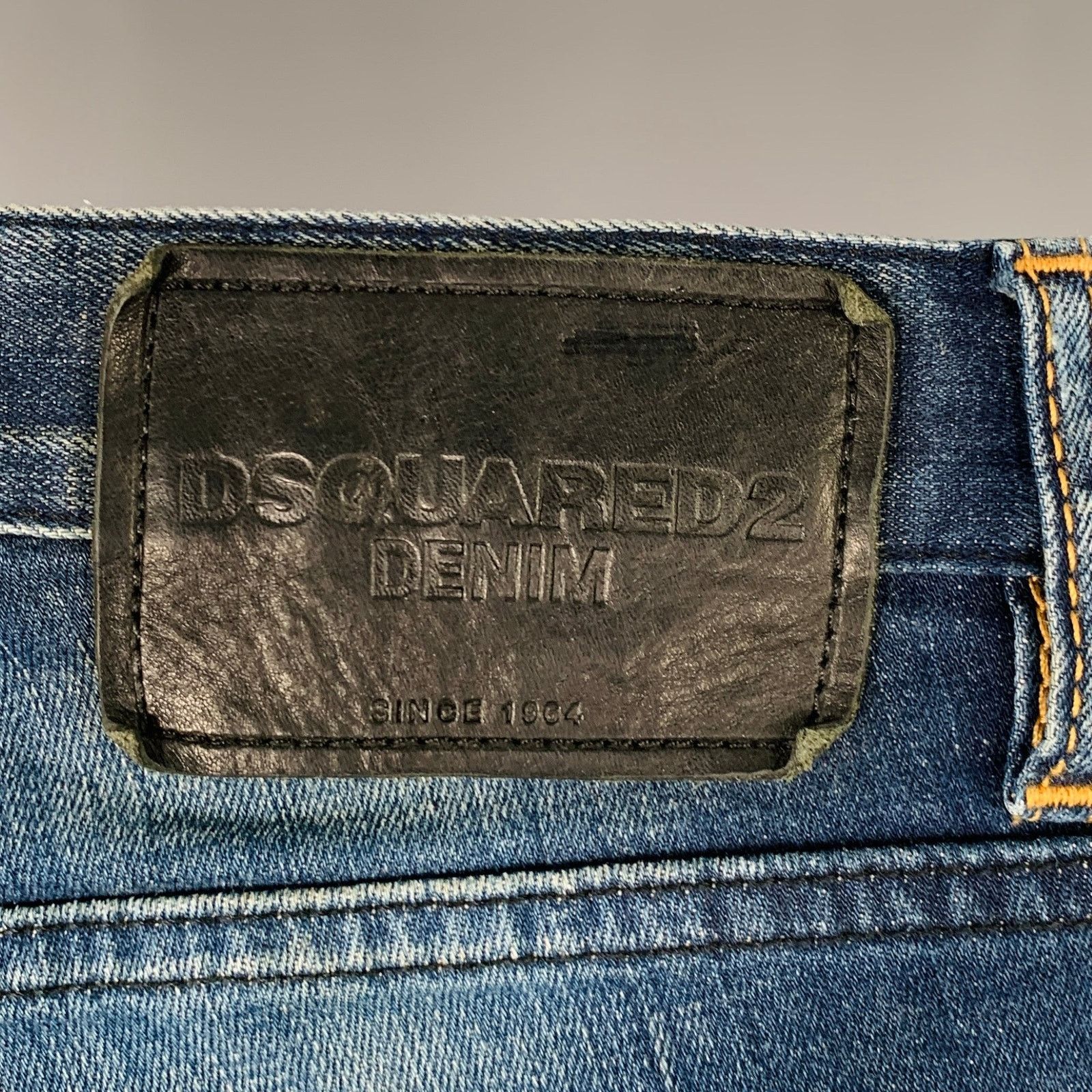 Dsquared2 Size 28 Blue White Paint Splatter Slim Button Fly Jeans Size US 28 / EU 44 - 6 Thumbnail
