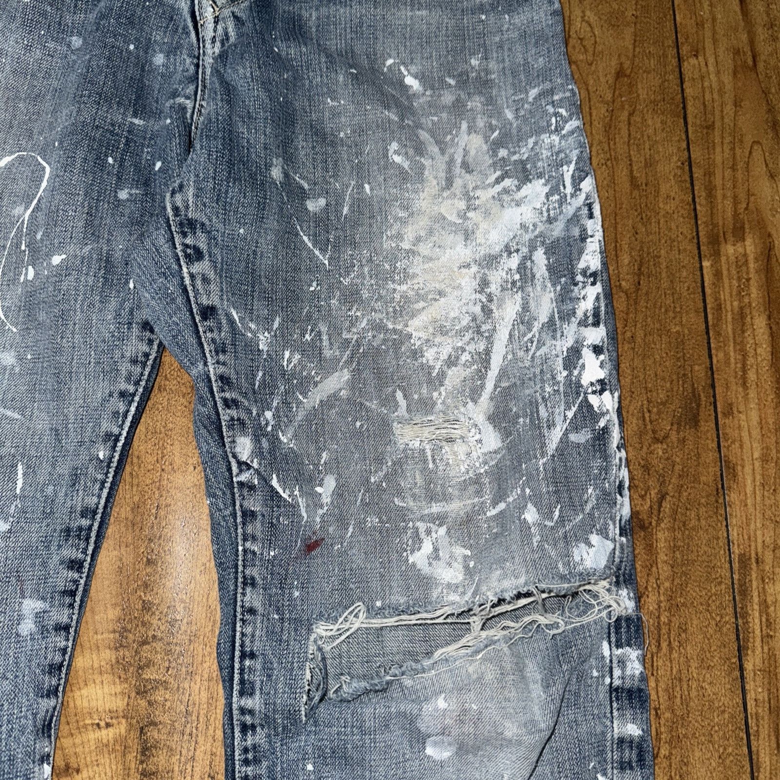 Vintage × X2 X2 Quality Denim M11 Low Rise Straight Leg Blue Workwear Size US 33 - 4 Thumbnail