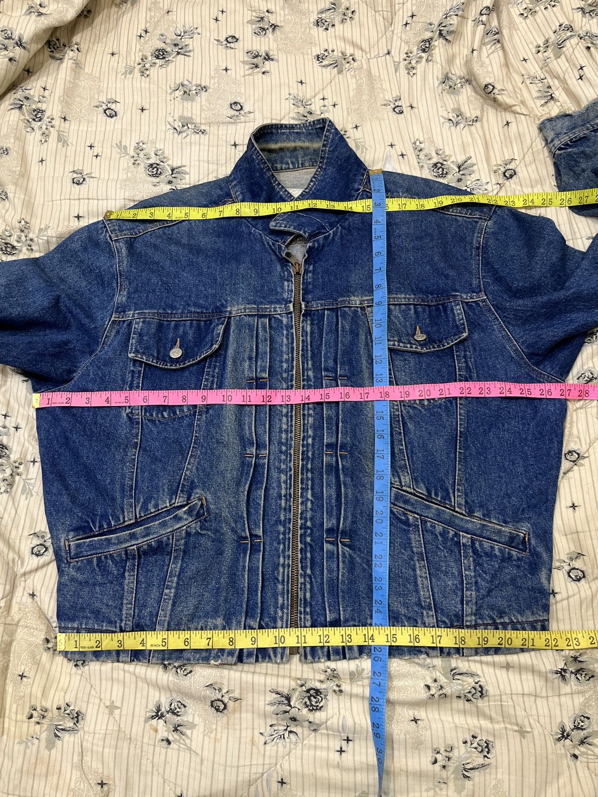 Vintage (Zzzz)🔥🔥RARE VTG 5 CLASSE QUINTA DENIM JACKET Size US L / EU 52-54 / 3 - 22 Thumbnail