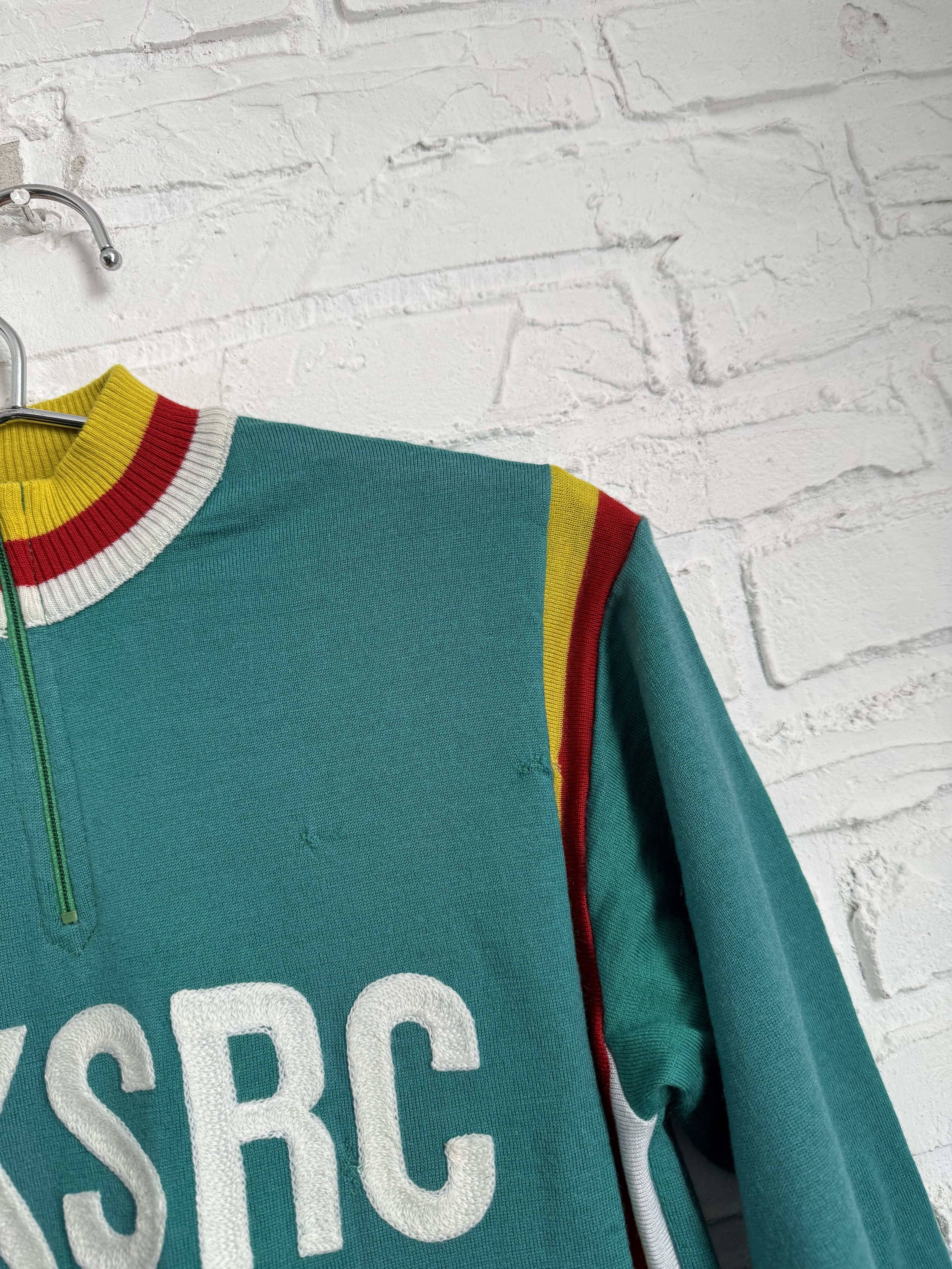 Other RARE Vintage 1970s De Marchi wool cycling jersey 1.KSRC Size US M / EU 48-50 / 2 - 12 Thumbnail