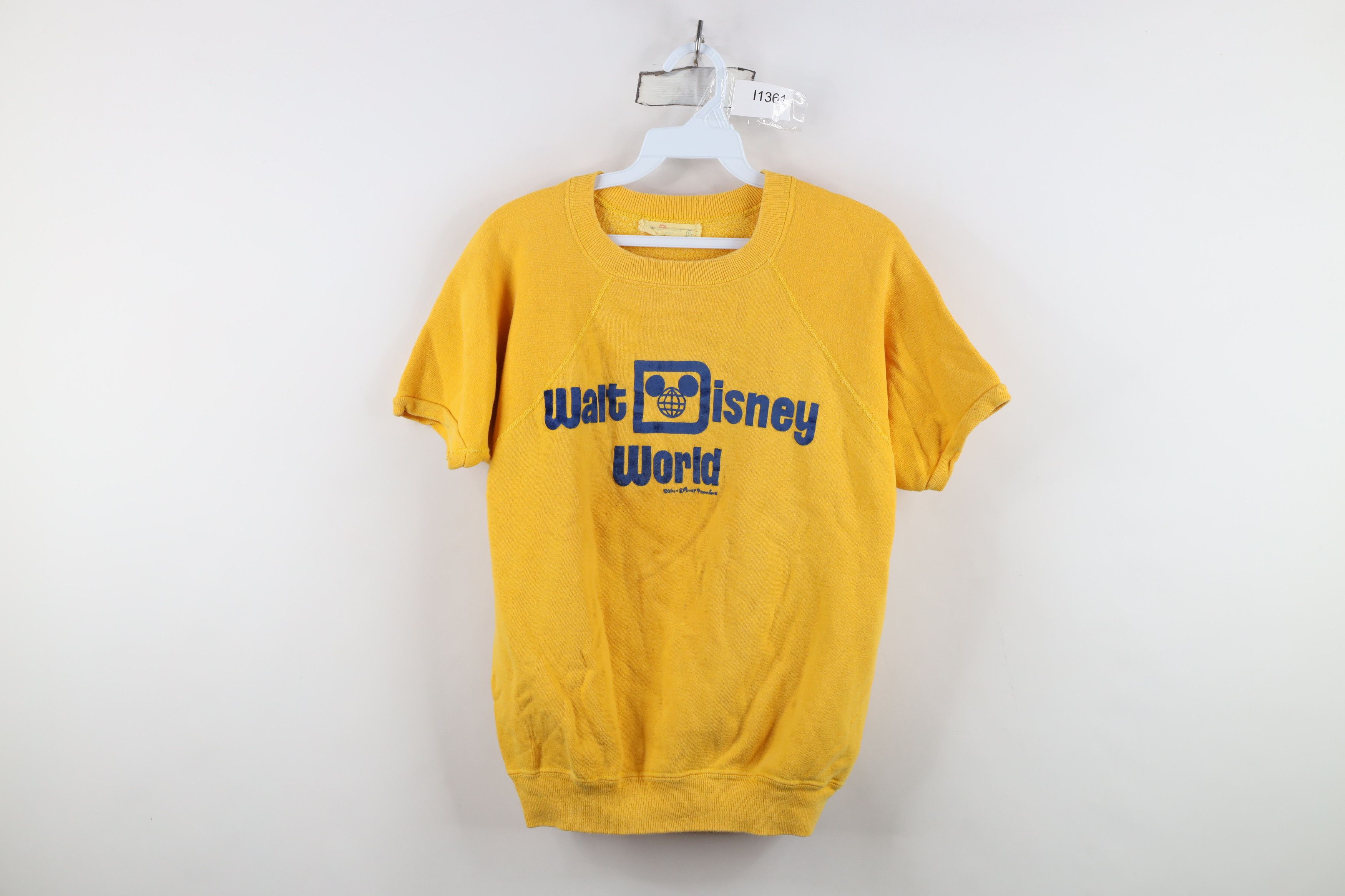 Disney Vintage 70s Walt Disney World Short Sleeve Sweatshirt USA Size L / US 10 / IT 46 - 1 Thumbnail