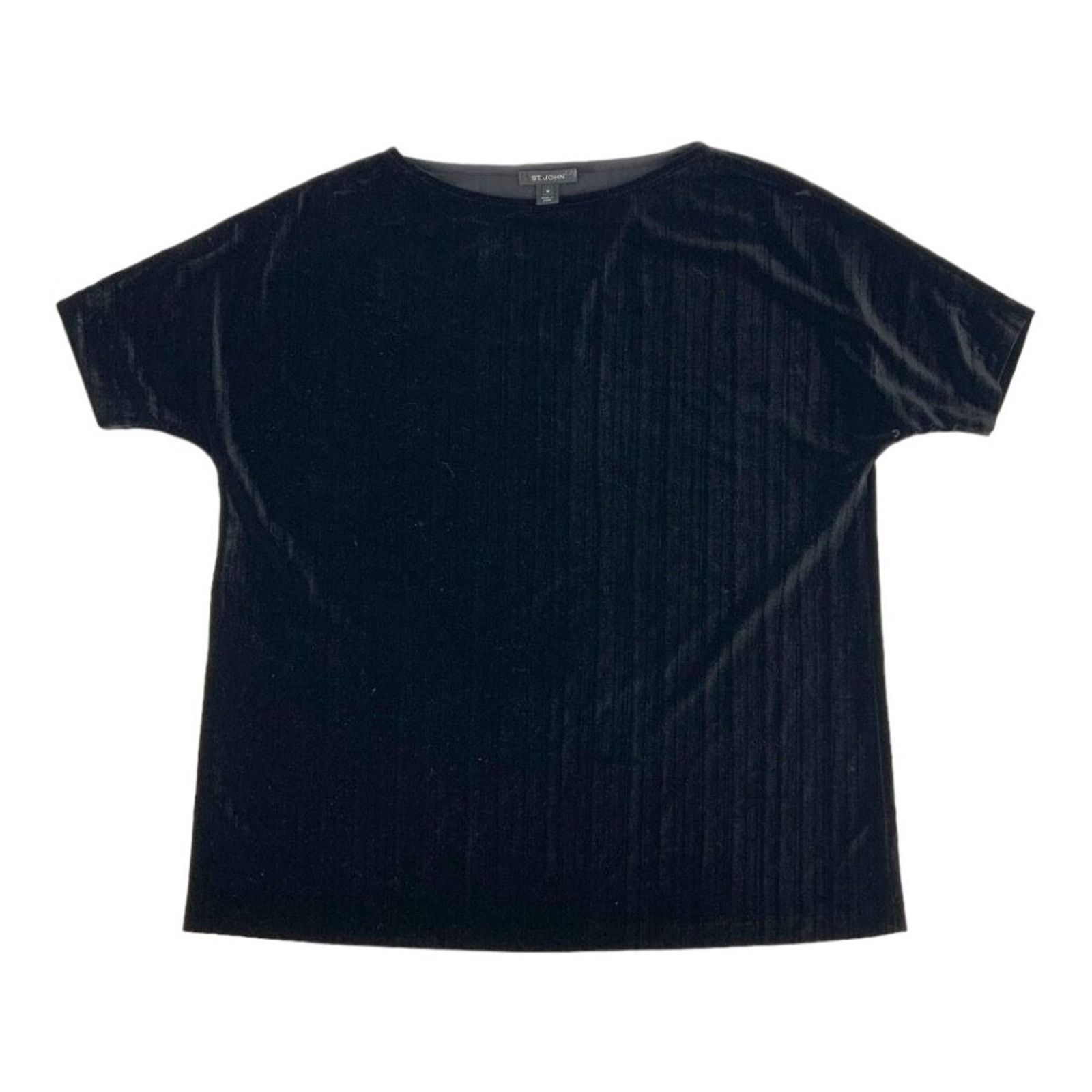 St. John St John Crushed Velvet Top Black Size Medium NWOT $695 MSRP Size M / US 6-8 / IT 42-44 - 3 Thumbnail