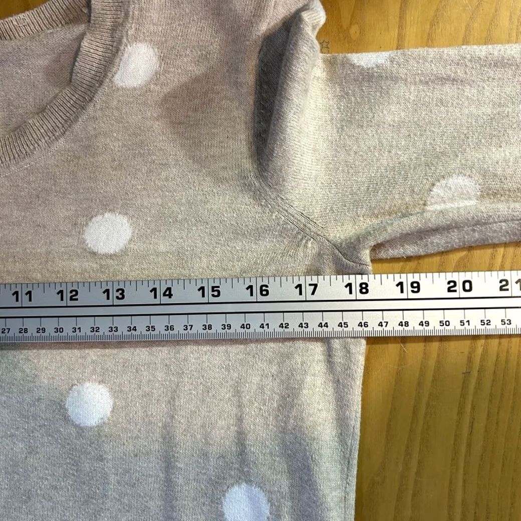 Gap Gap Beige Polka Dot Long Sleeve Sweater Classic Crew Neck Pullover Womens Small Size S / US 4 / IT 40 - 7 Thumbnail