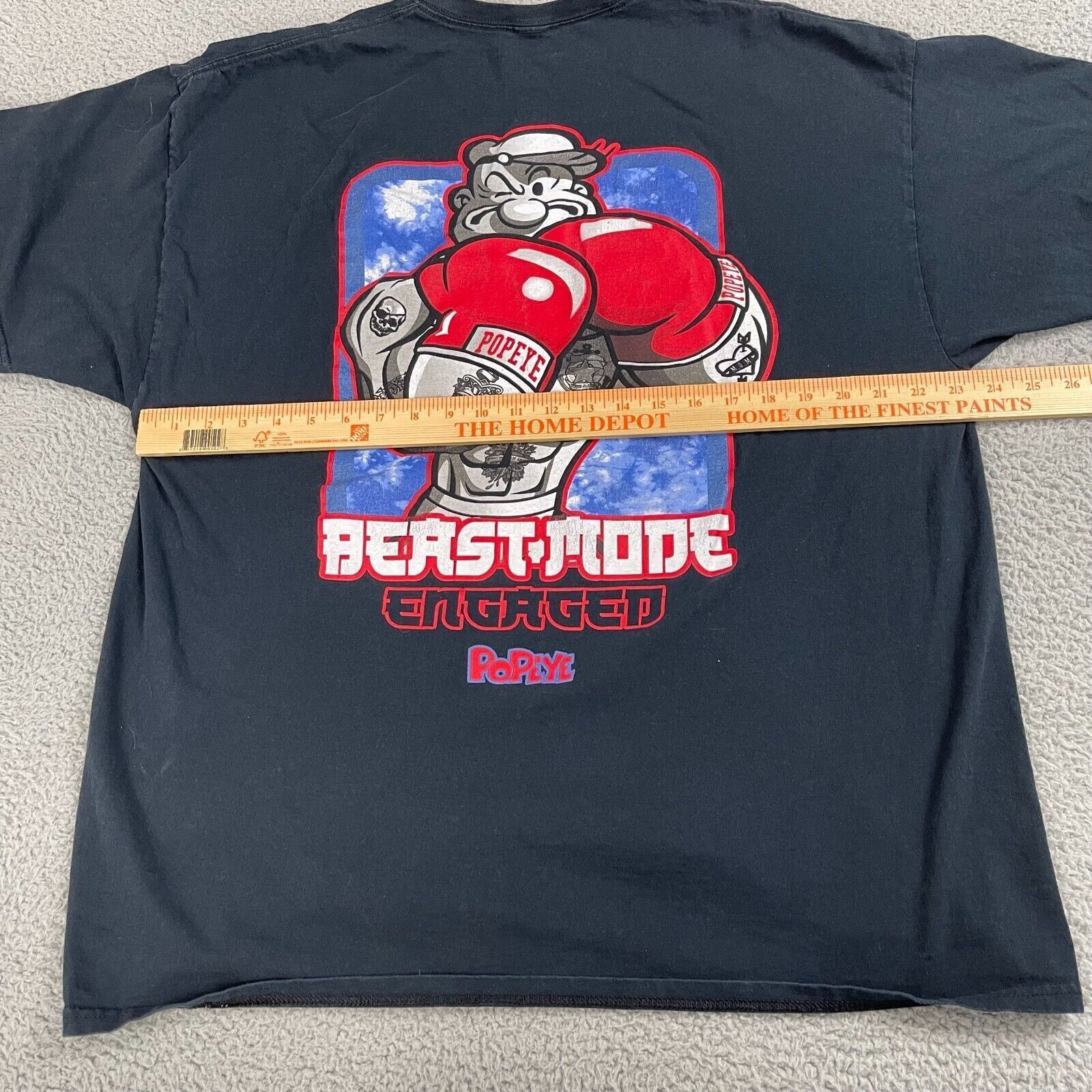 Other Popeye Beast Mode Engaged Contrast Comics Crew T-Shirt Size US XXL / EU 58 / 5 - 6 Thumbnail