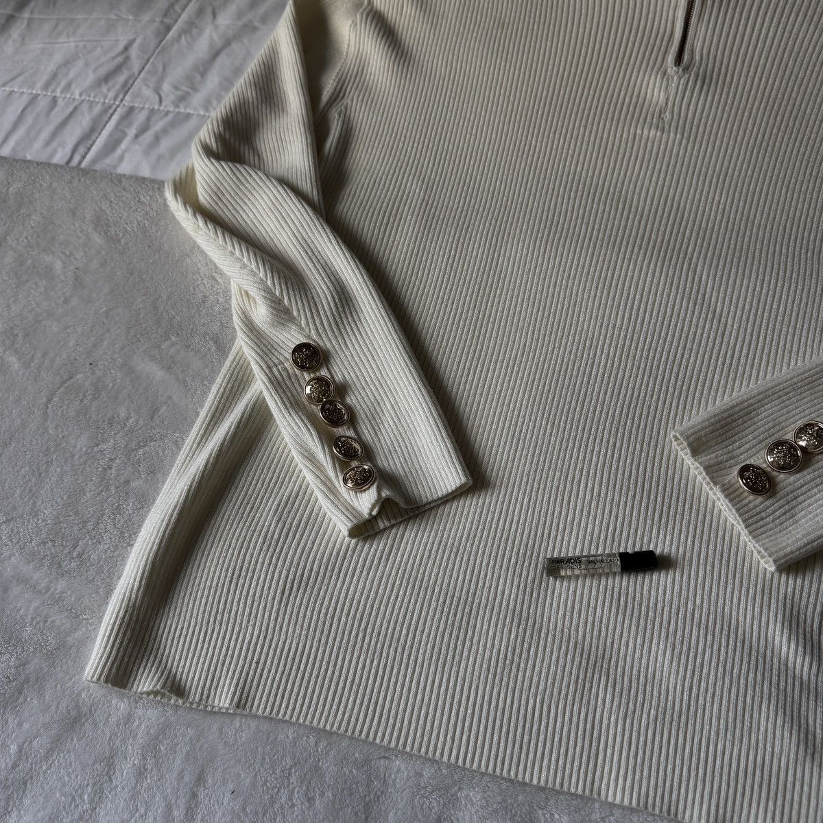 Other Vivienne Hu White Quarter Zip Sweater Size US L / EU 52-54 / 3 - 2 Thumbnail