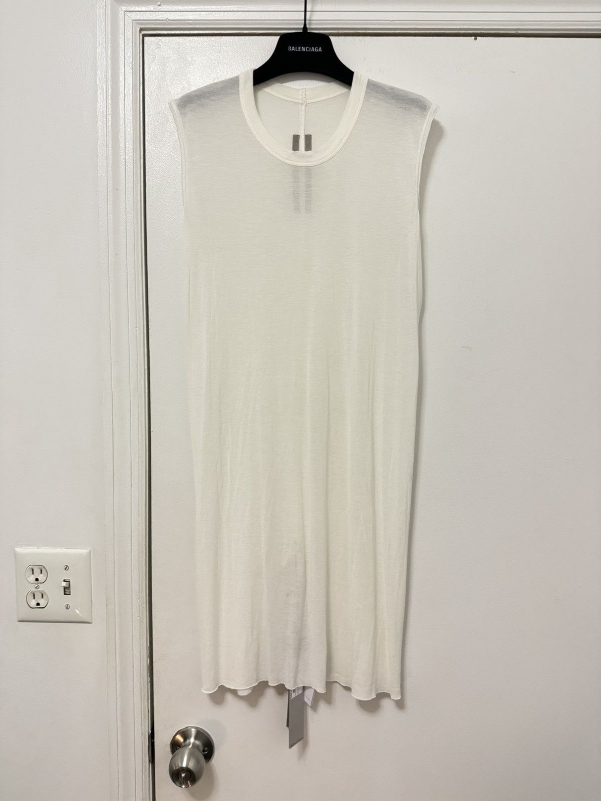 Pre-owned Rick Owens Sleeveless Tank Top In White