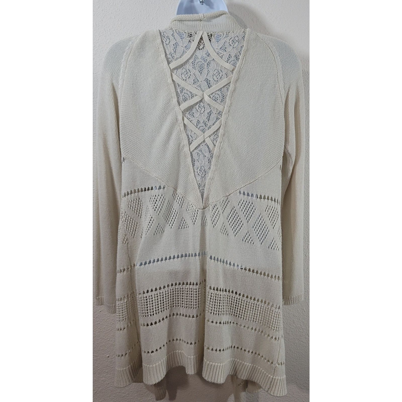 Other Knox Rose Cream Draped Front Cardigan Sweater Small Soft Size S / US 4 / IT 40 - 2 Thumbnail