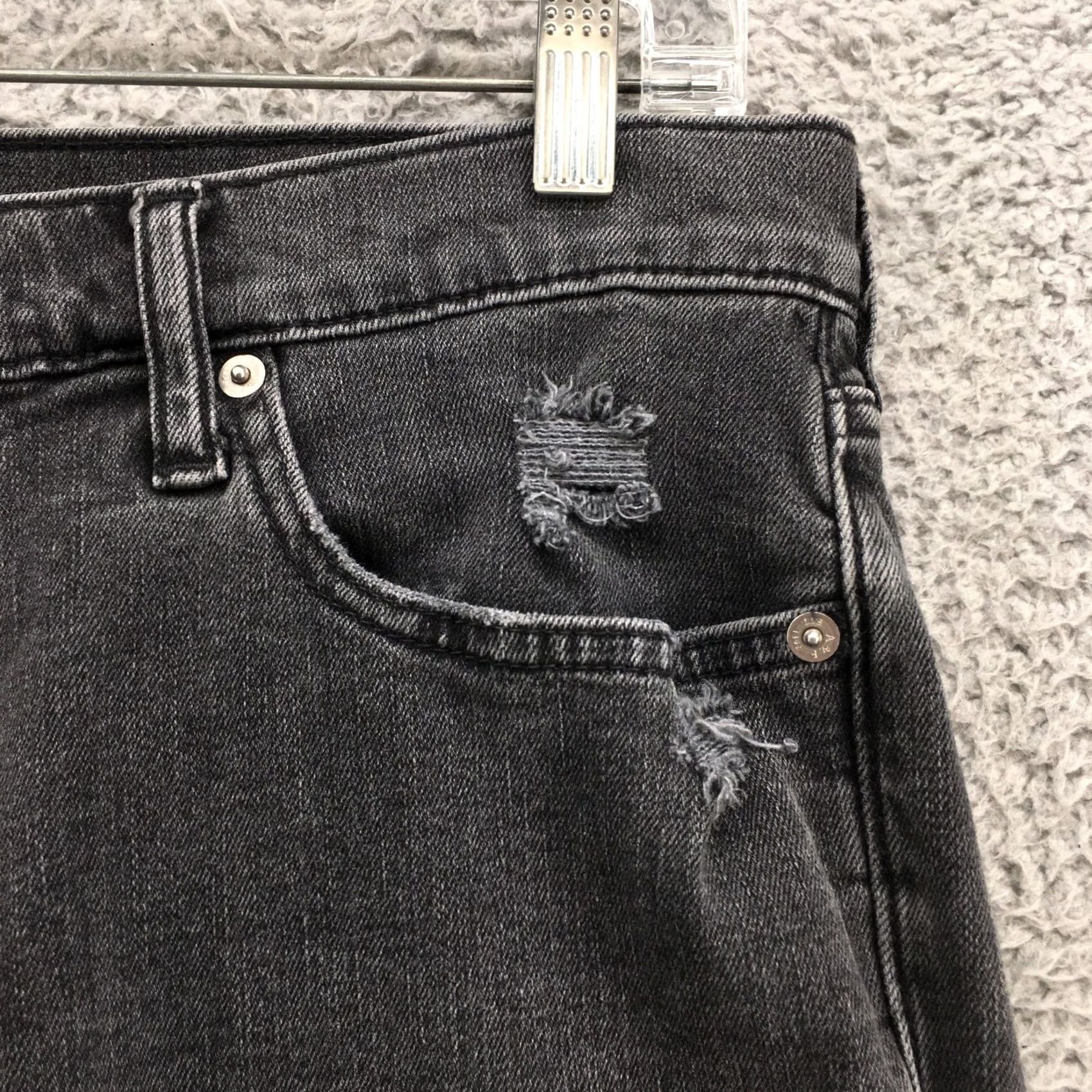 Abercrombie & Fitch Nike Abercrombie & Fitch Skinny Jeans Mens 32X30 Black Zip Distressed Jeans Regular 34in Waist 30in Inseam Mens Size US 32 / EU 48 - 5 Thumbnail