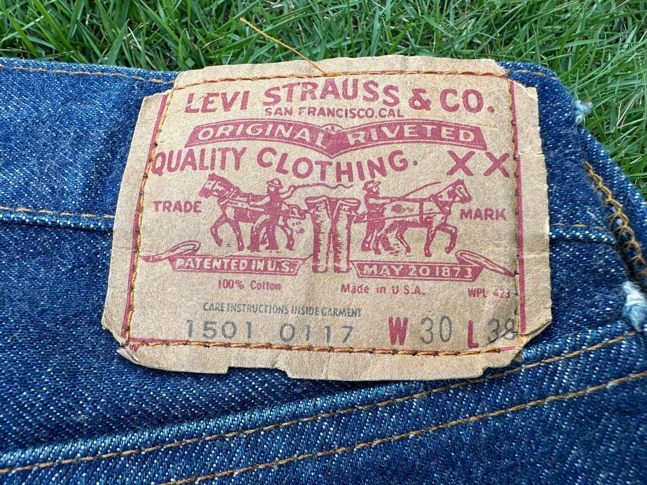 Levi's Vintage 80’s Levi’s 501 Rindem Jeans W30L38 Made in Usa Size US 30 / EU 46 - 7 Thumbnail