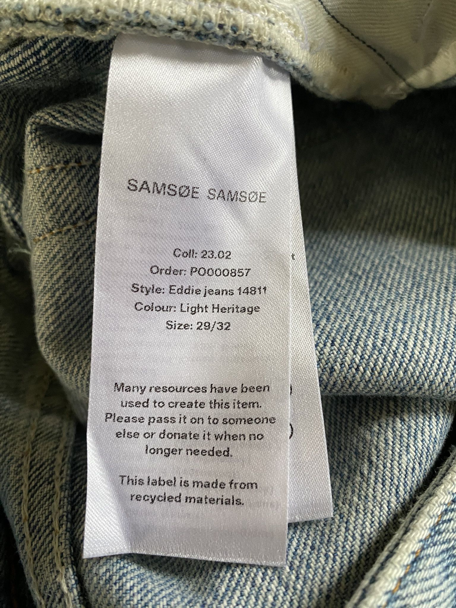 Samsoe Samsoe 29/32 - Light Heritage - Eddie Jeans Size US 29 - 5 Thumbnail