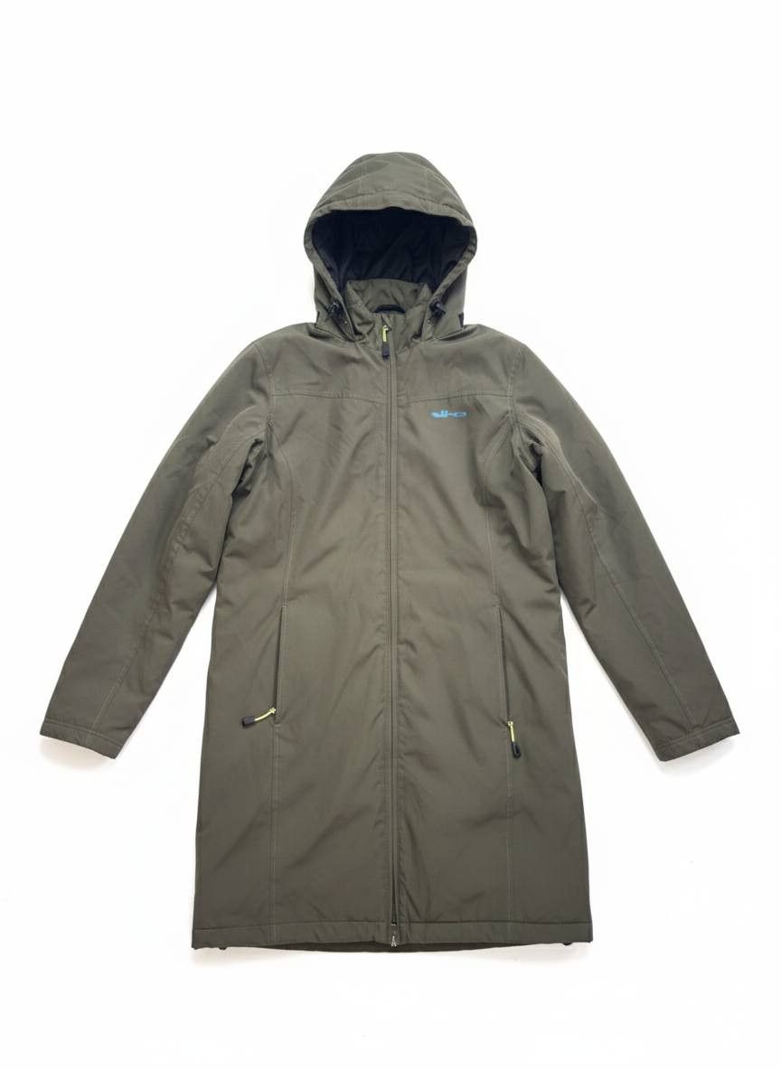 Vintage ELHO Vintage Long Hooded Parka Jacket Olive Green Size M / US 6-8 / IT 42-44 - 1 Thumbnail