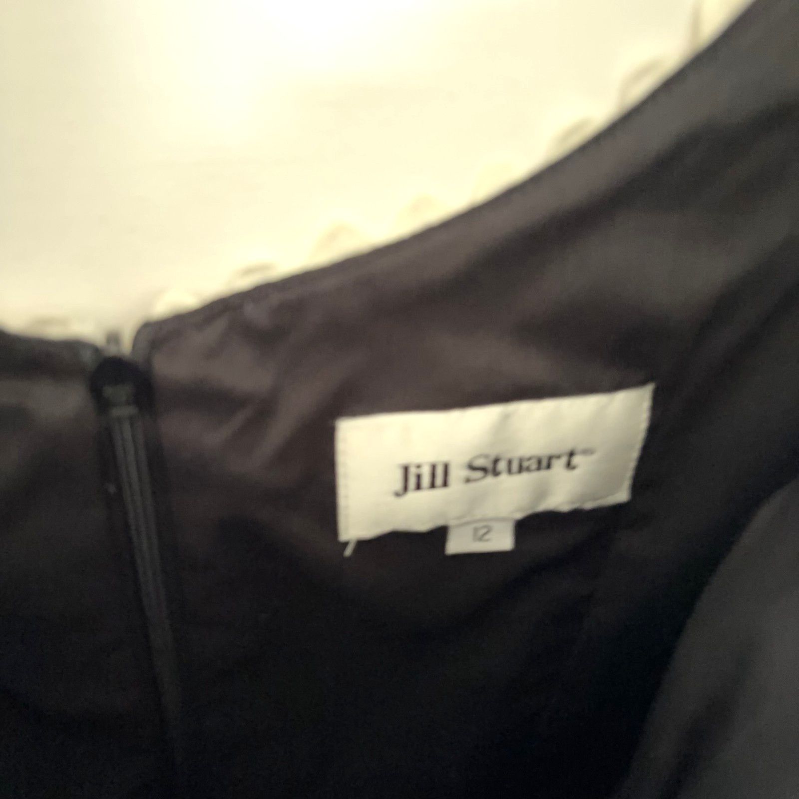 Other Vintage Jill Stuart Black Dress White Trim Cotton Womens 12 Size XL / US 12-14 / IT 48-50 - 5 Thumbnail