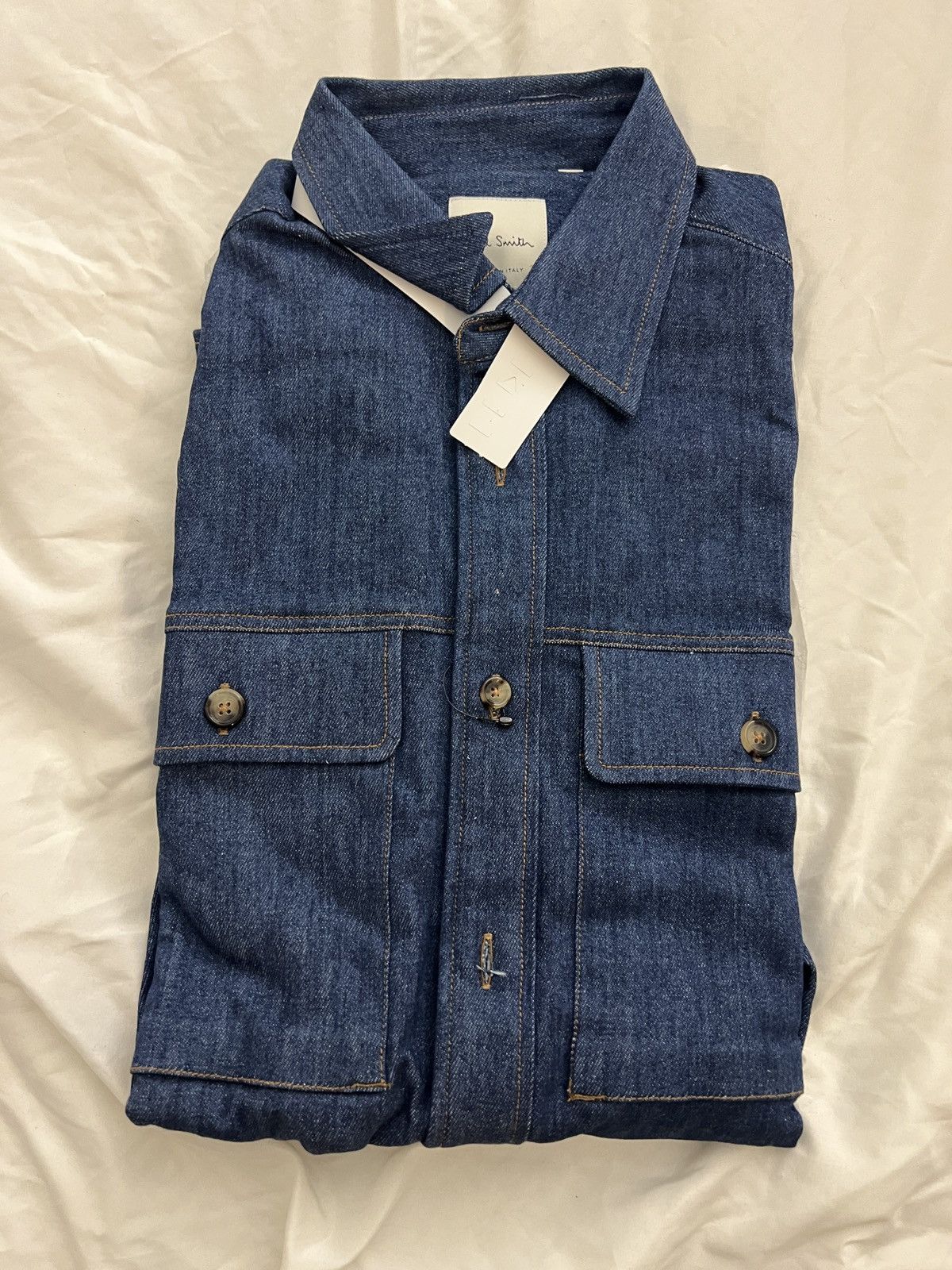 Paul Smith NEW Paul Smith Chambray shirt Denim snap button size small Size US S / EU 44-46 / 1 - 6 Thumbnail