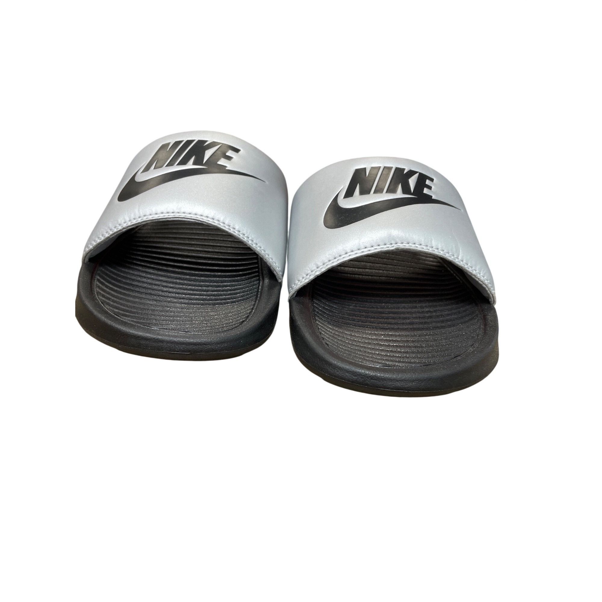 Nike Nike womans black silver sliders casual sandals sz 10 SKU 98 Size US 10 / IT 40 - 6 Thumbnail