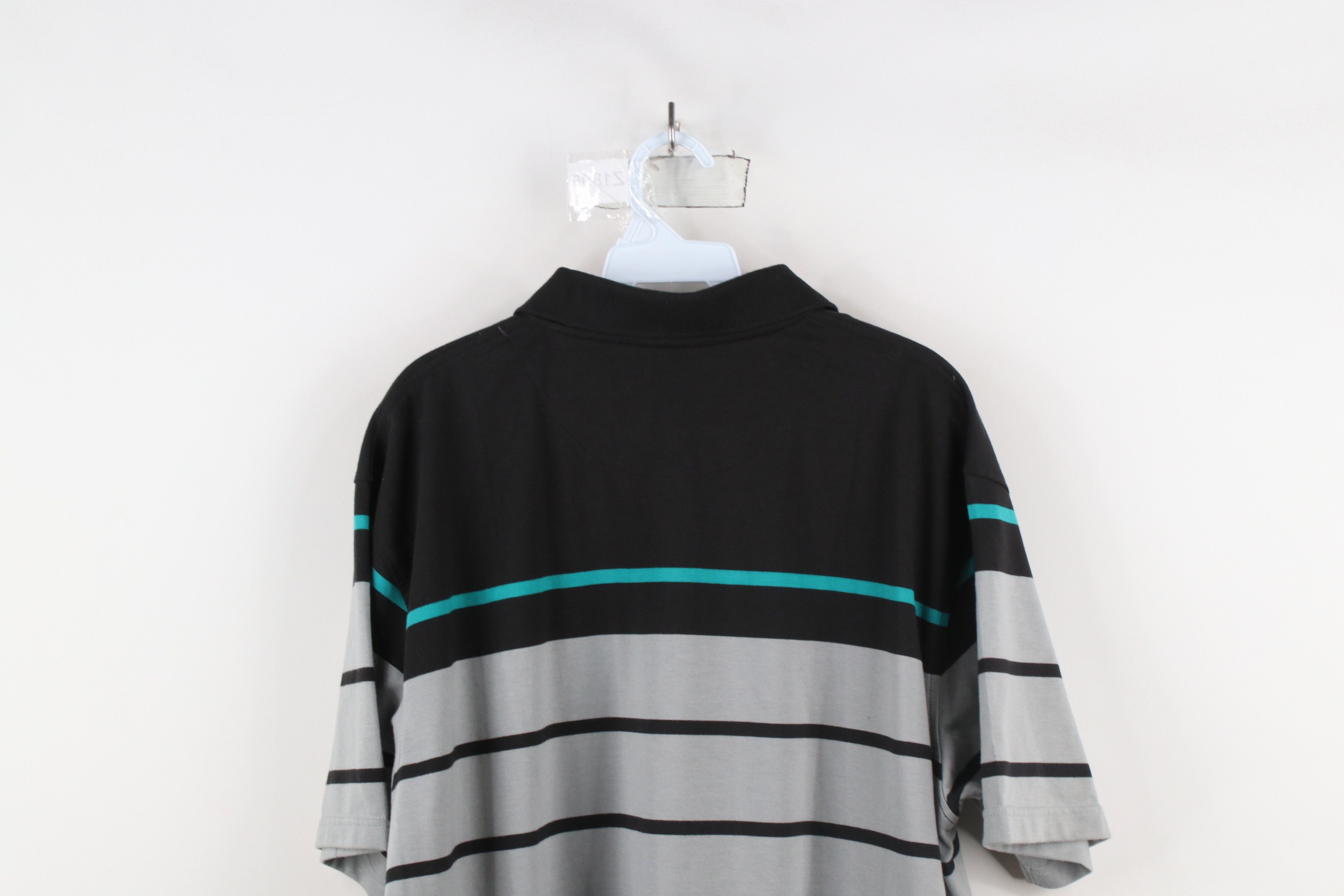 Vintage Vintage 90s Streetwear Striped Block Collared Polo Shirt Size US L / EU 52-54 / 3 - 10 Thumbnail
