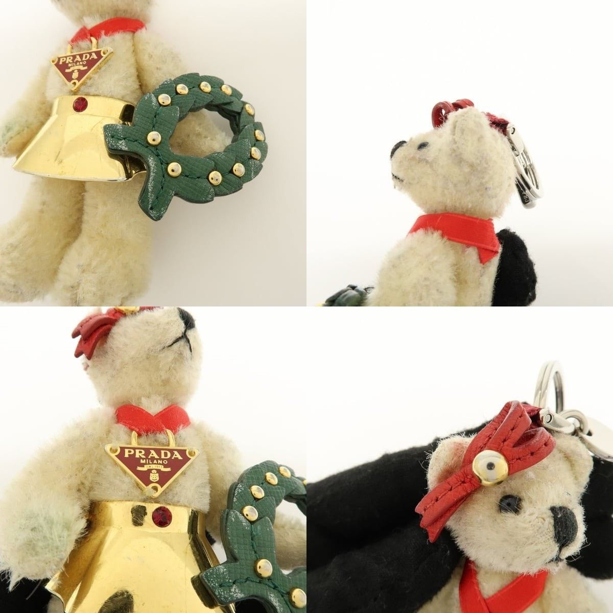 Prada Prada Bear Motif Key Holder Acrylic Charm Beige Size ONE SIZE - 5 Thumbnail