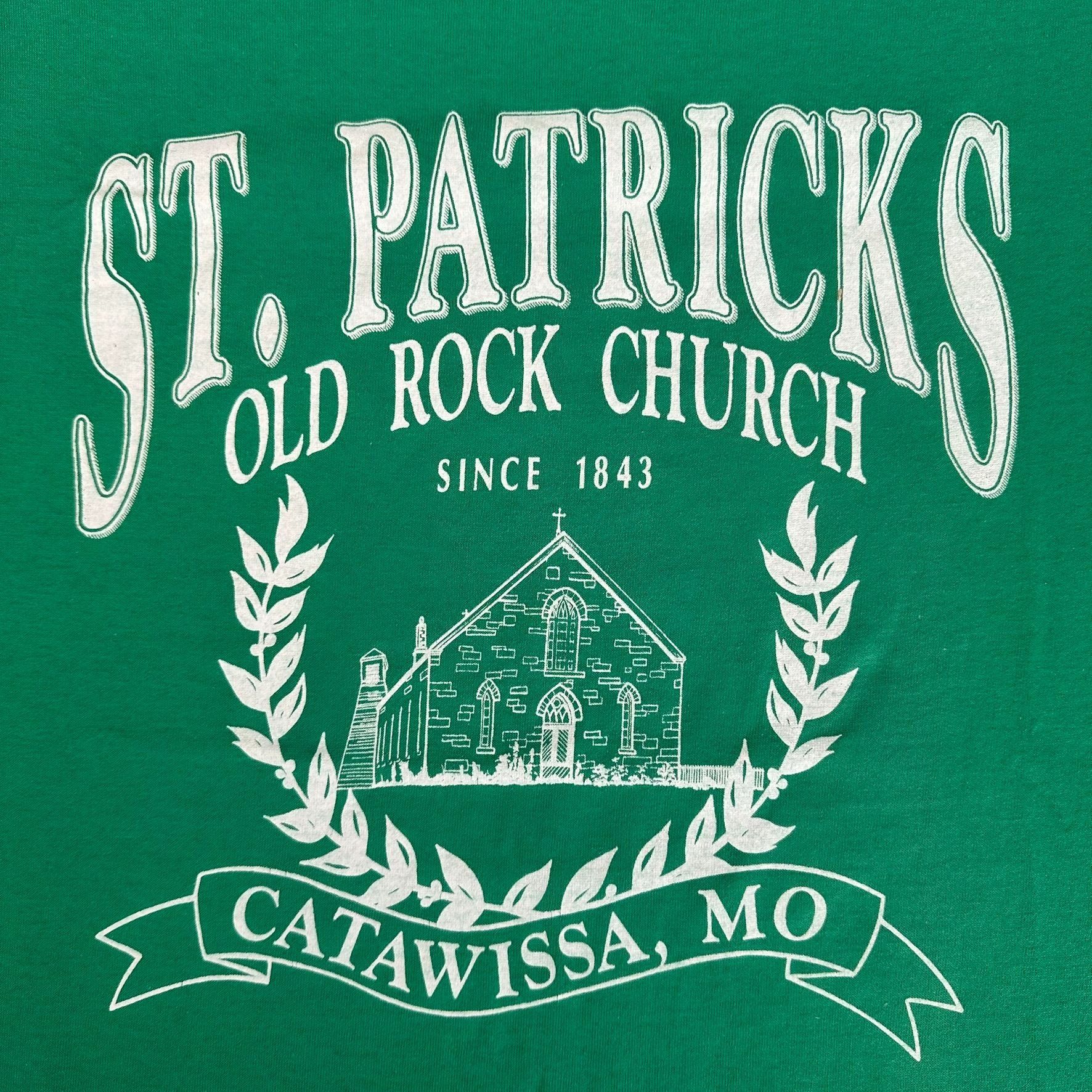 Russell Athletic Vintage St. Patrick's Old Rock Church T-Shirt Catawissa Miss Size US XL / EU 56 / 4 - 2 Thumbnail