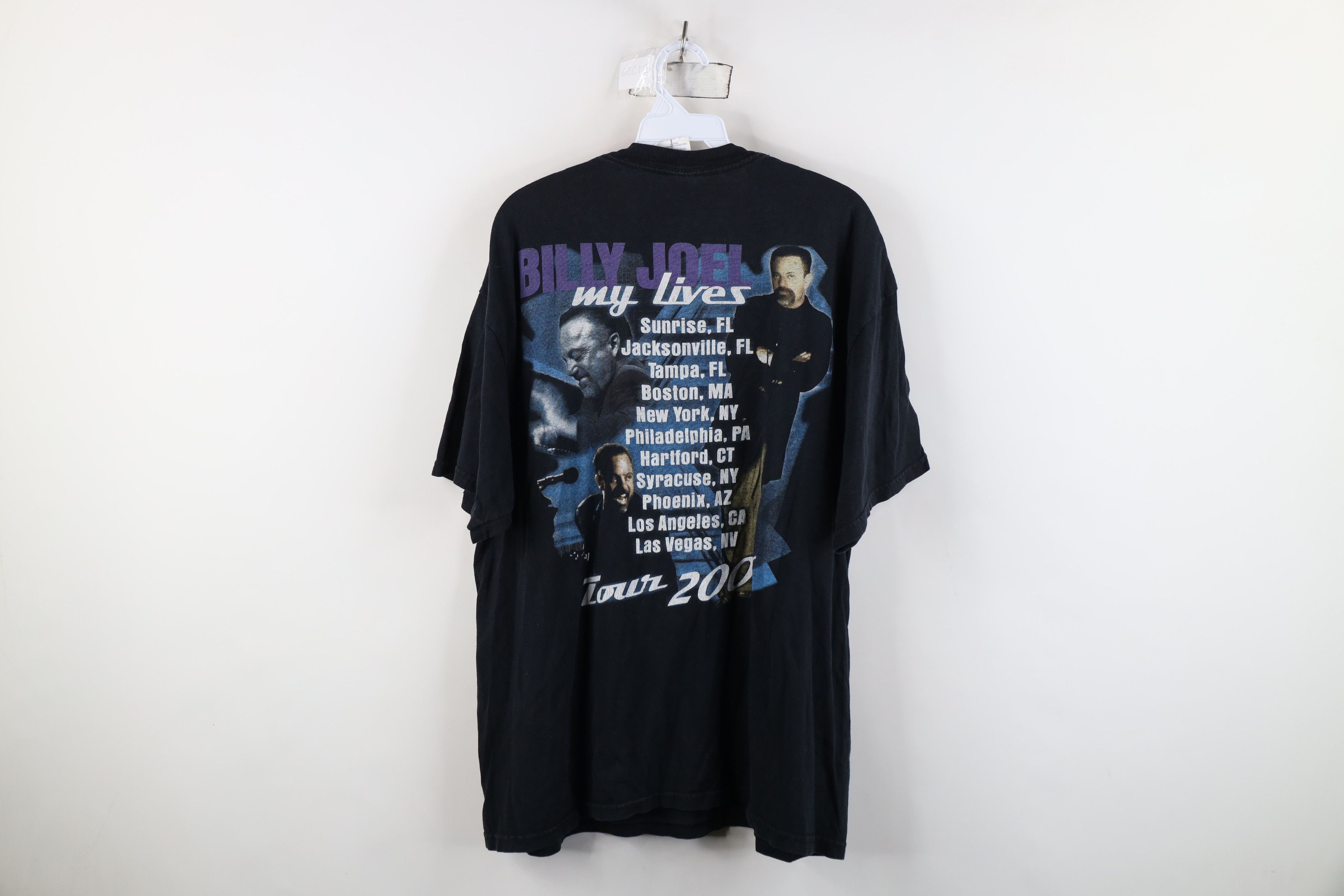 Vintage Vintage Y2K 2006 My Lives Tour Billy Joel Band T-Shirt Black Size US XL / EU 56 / 4 - 11 Thumbnail