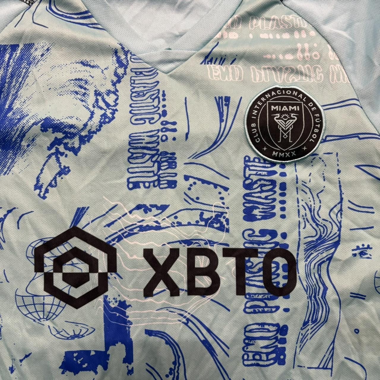 Vintage Crazy Vintage Y2K/2000s Inter Miami CF Blue One Planet Soccer Football Jersey! Size US M / EU 48-50 / 2 - 2 Thumbnail