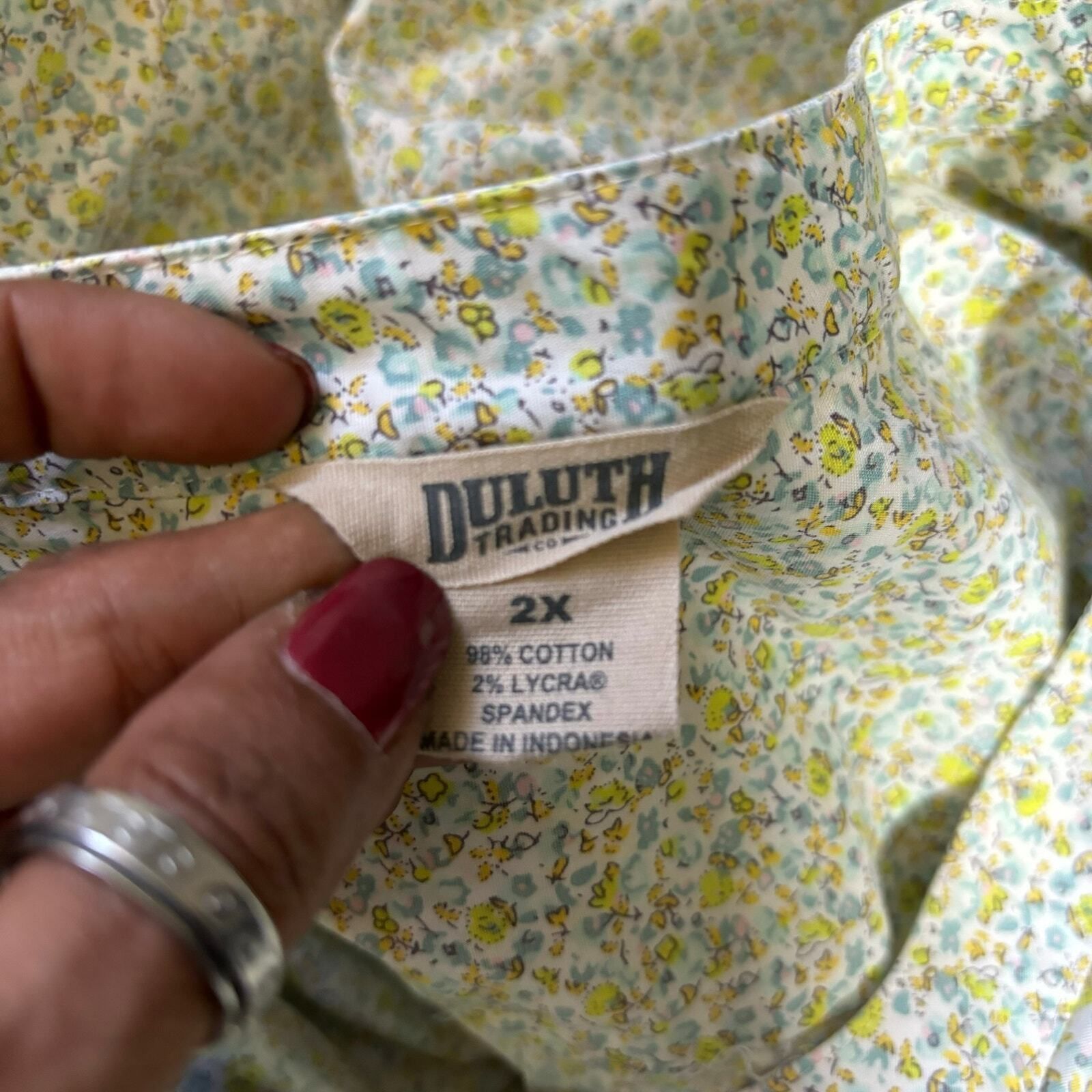 Duluth Trading Company Duluth Trading Company Women's Shirt 2X Plus Size Floral Pri Size XXL / US 16-18 / IT 52-54 - 7 Thumbnail