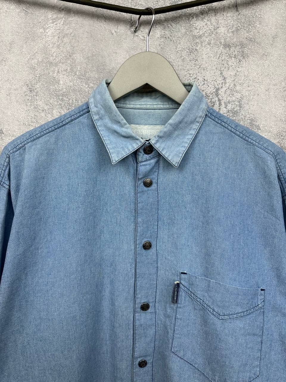 Iceberg ICEBERG Elvis Presley Denim Shirt Rare Vintage Italy Jeans Size US L / EU 52-54 / 3 - 4 Thumbnail