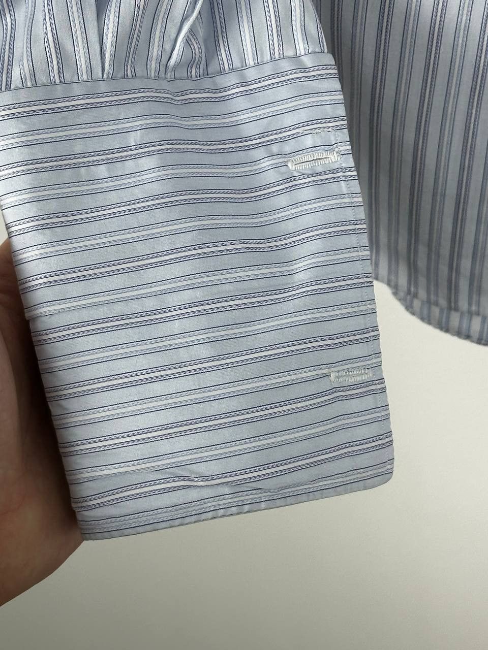 Kiton Kiton Napoli Button Up Shirt Blue Striped Long Sleeve Size US L / EU 52-54 / 3 - 6 Thumbnail