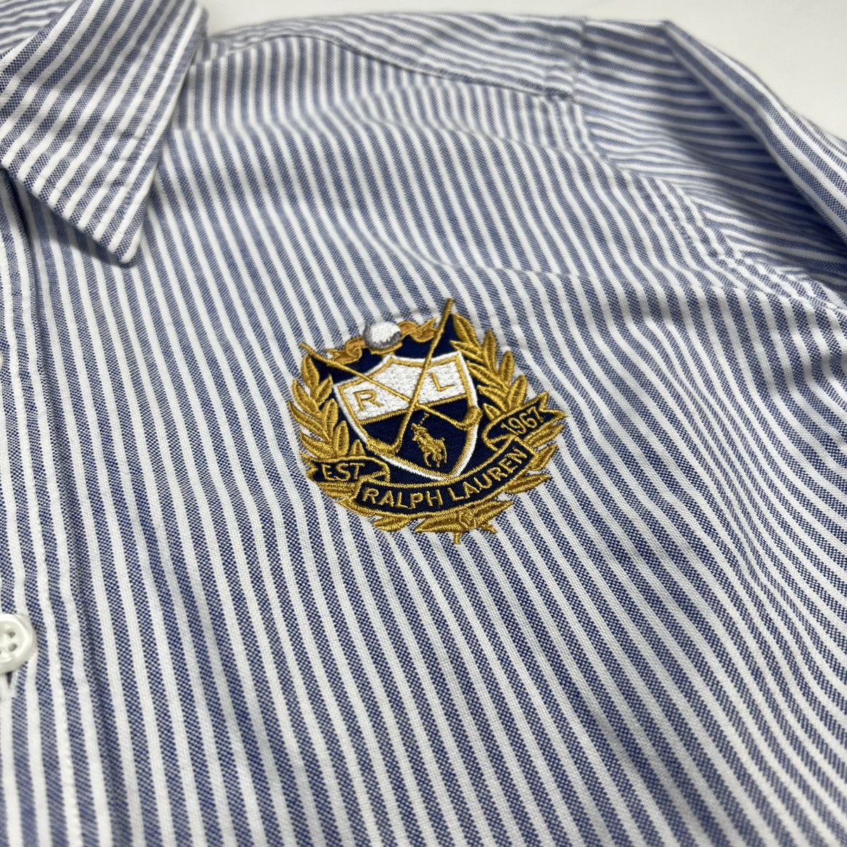 Polo Ralph Lauren × Vintage Polo Ralph Lauren stripped Oxford shirt Size XL / US 12-14 / IT 48-50 - 4 Thumbnail