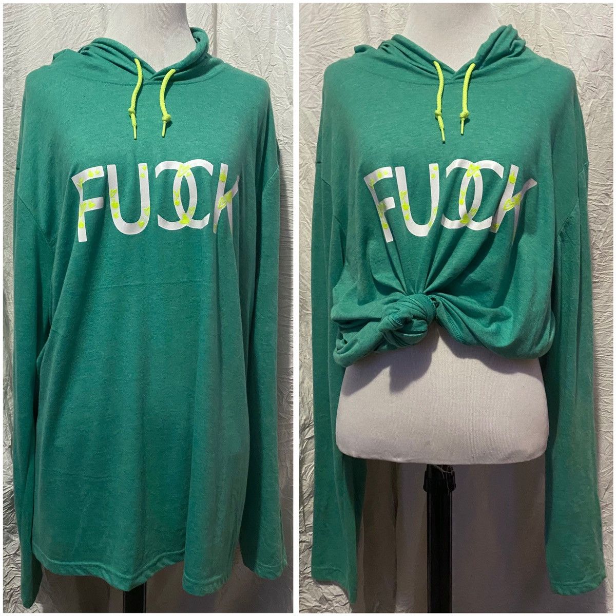 Other Neon, Custom, Glow In The Dark, F Word, Hooded Unisex Tee Size XL / US 12-14 / IT 48-50 - 12 Thumbnail