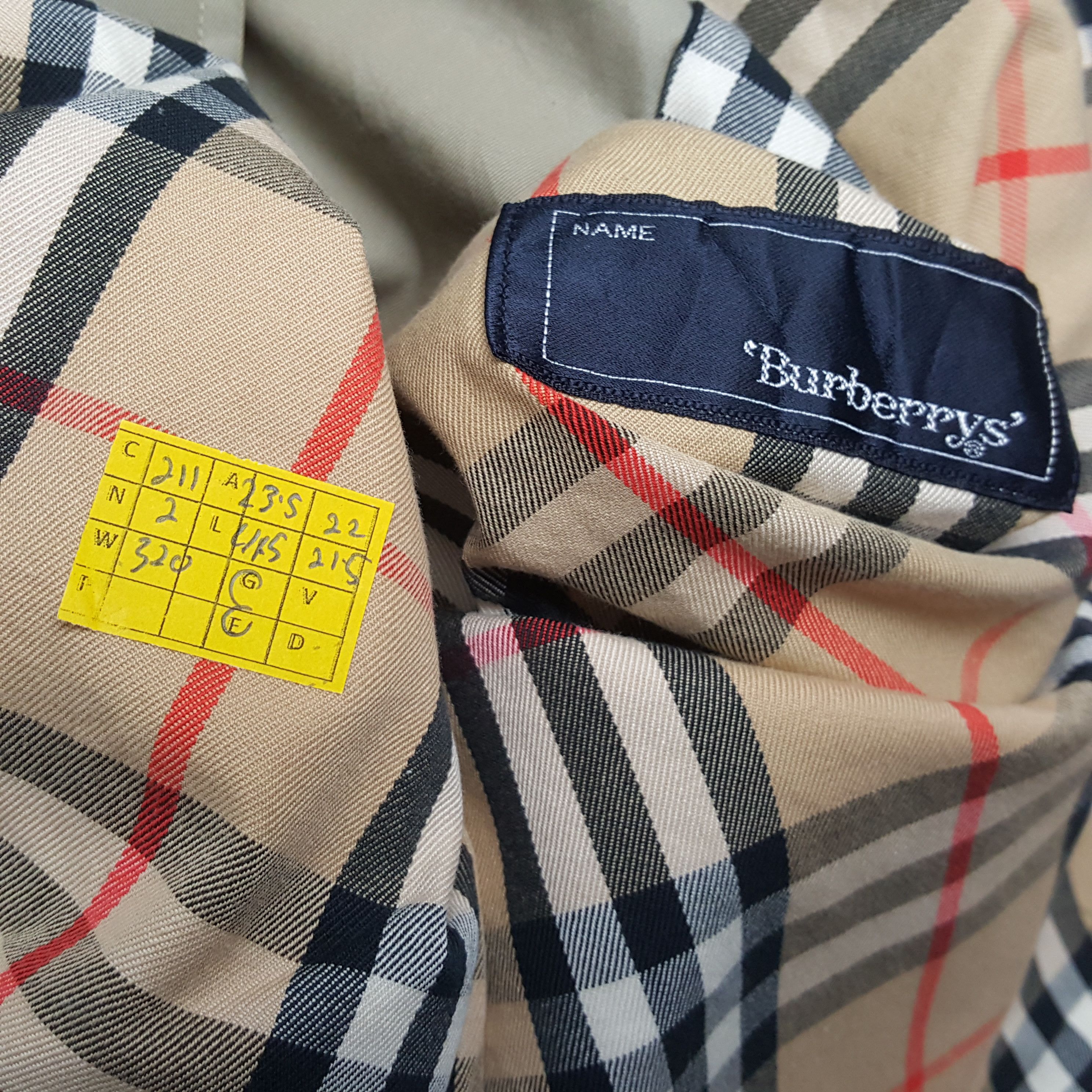 Burberry × Vintage Vintage BURBERRYS Nova Check Design Trench Coat Jacket Size US L / EU 52-54 / 3 - 6 Thumbnail