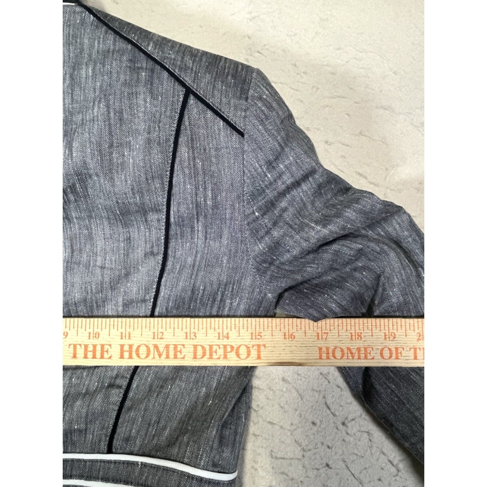 White House Black Market White House Black Market Jacket Women Full Zip Linen Blend 00 Black Stripes Short 3/4 Sleeve ZIP Career Workwear Casual Business Modern Size XXS / US 00 / IT 34 - 3 Thumbnail