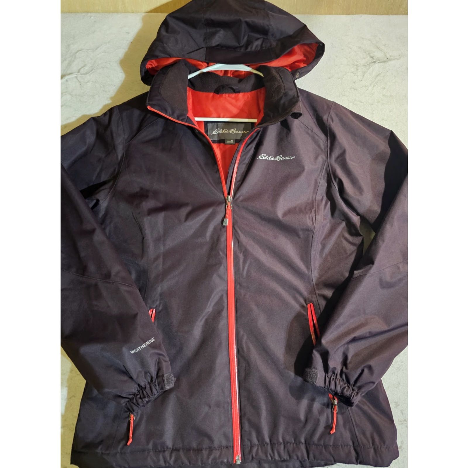 Eddie Bauer Eddie Bauer Signature WeatherEdge Full-Zip Hooded Jacket Womens Med Purple Jacket Female M Purple WeatherEdge Hoodie Zip Full-Zip Casual Outdoor Size M / US 6-8 / IT 42-44 - 7 Thumbnail