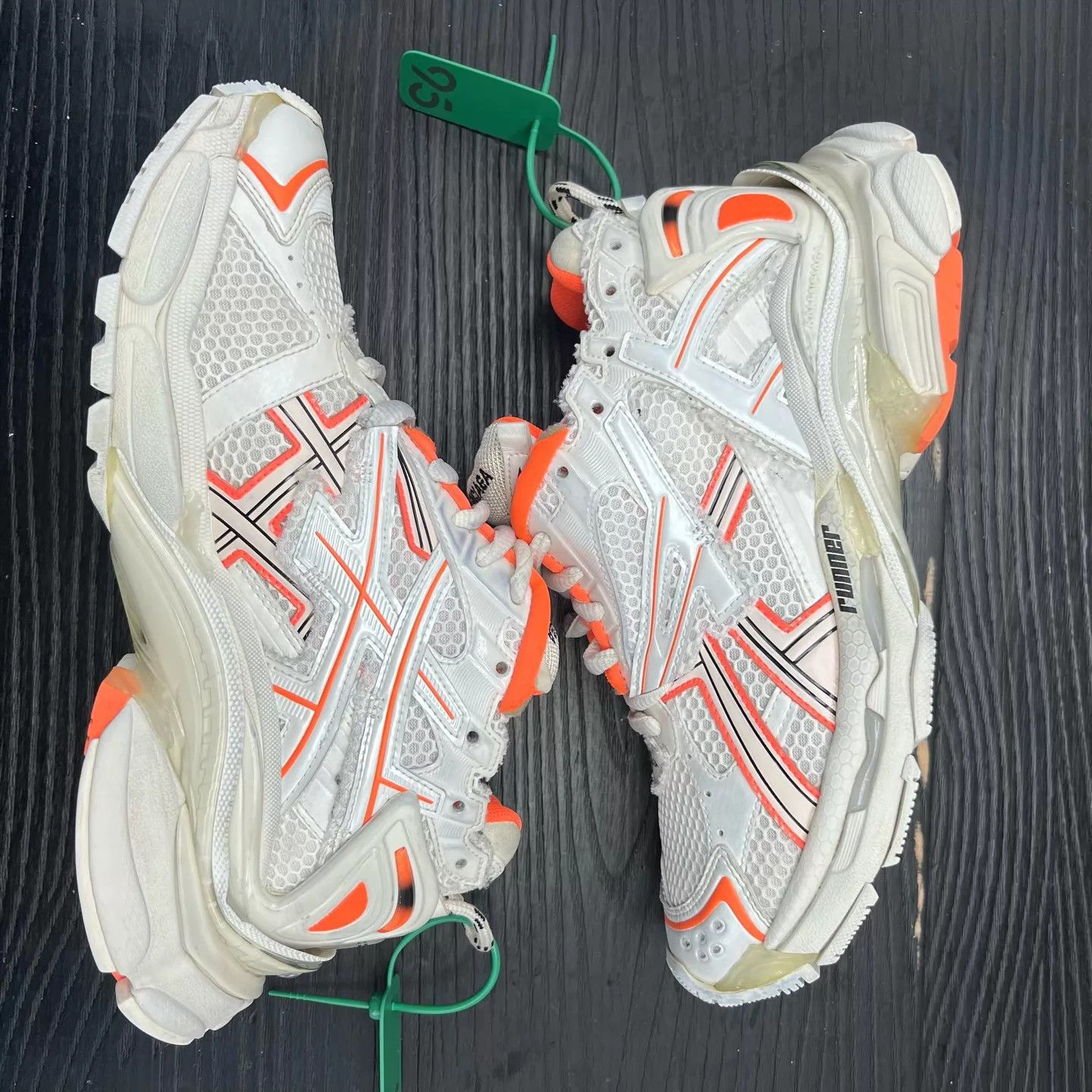Balenciaga Balenciaga Runner Distressed White Orange 41 Mint Size US 8 / EU 41 - 6 Thumbnail