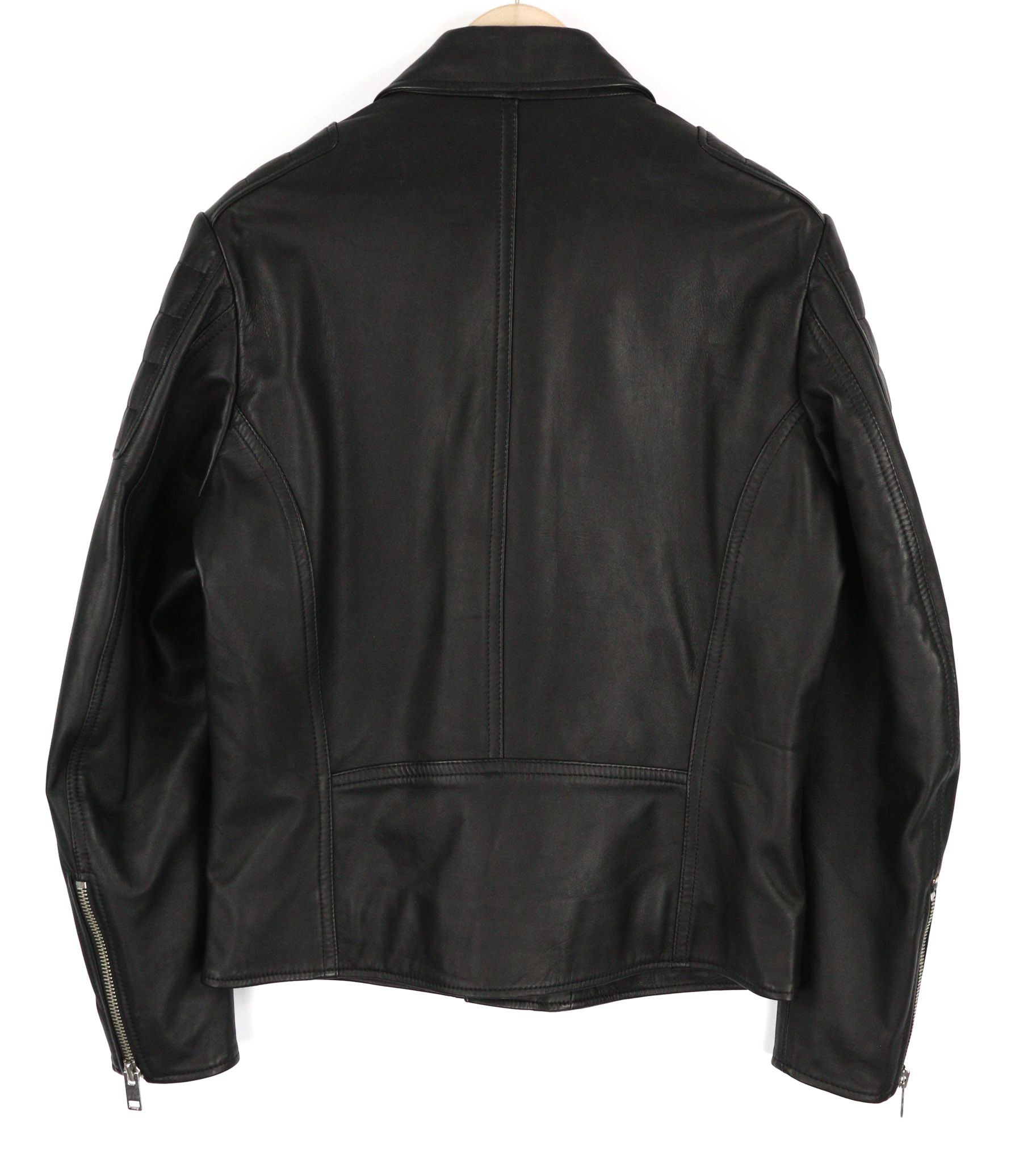 Diesel R-PUSMIR M Black Sheep Leather Zip Lined Jacket 81720 Size US M / EU 48-50 / 2 - 2 Thumbnail