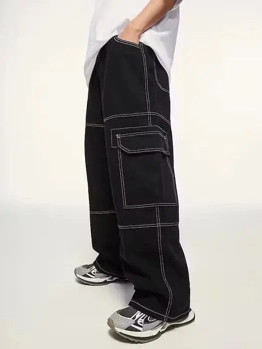 Japanese Brand Multi Pocket Loose Wide Leg Jeans Size US 32 / EU 48 - 3 Thumbnail