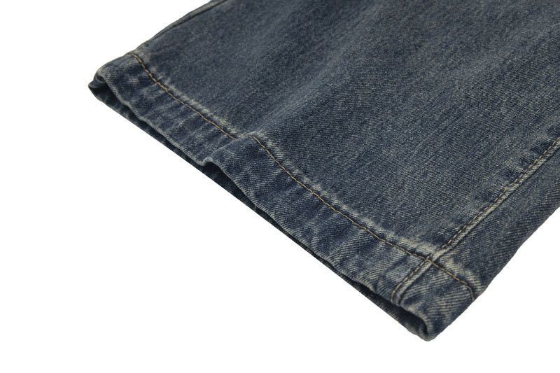 Vintage Retro washed distressed street letter print jeans for men Size US 32 / EU 48 - 6 Thumbnail