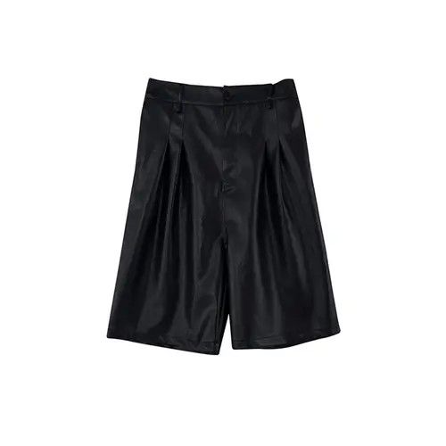 Other Black Faux Leather Shorts Size US 32 / EU 48 - 5 Thumbnail