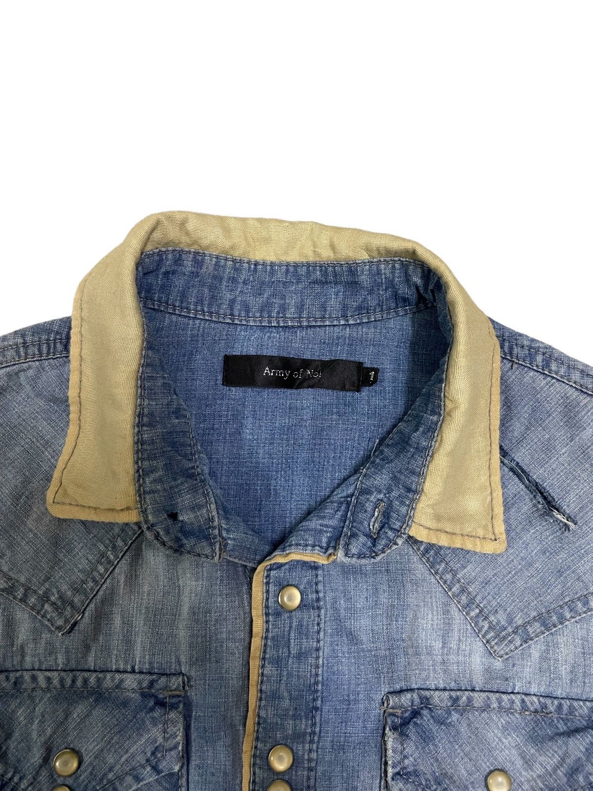 Japanese Brand Japanese Brand Skull Patches Ripped Denim Western Shirt Size S / US 4 / IT 40 - 14 Thumbnail