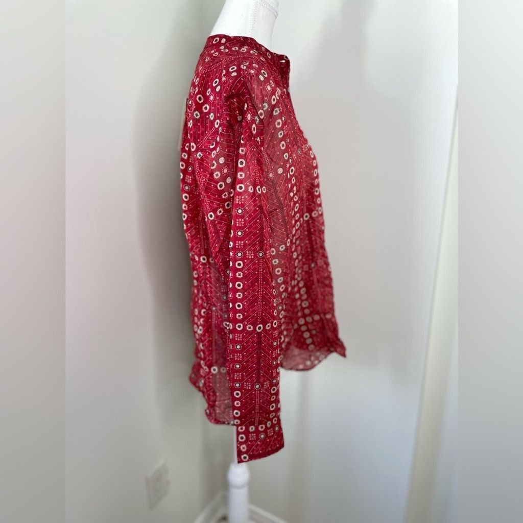 Isabel Marant Etoile NWT Isabel Marant Etoile Mexika Top in Red Button Down 36 Size S / US 4 / IT 40 - 8 Thumbnail