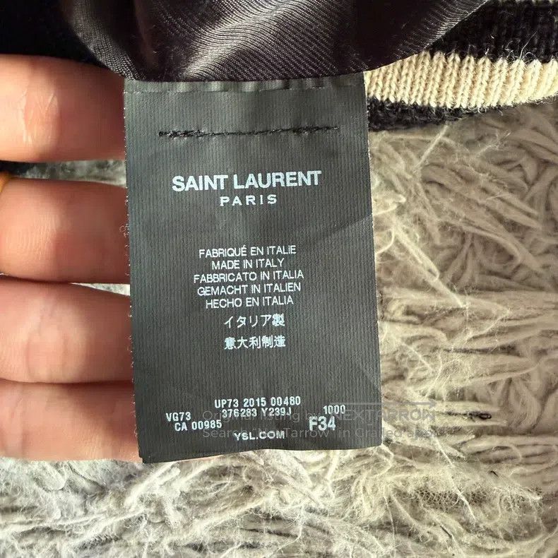 Saint Laurent Paris Saint Laurent Paris Black Samurai Wool and Leather Basebal Size XXS / US 00 / IT 34 - 5 Thumbnail
