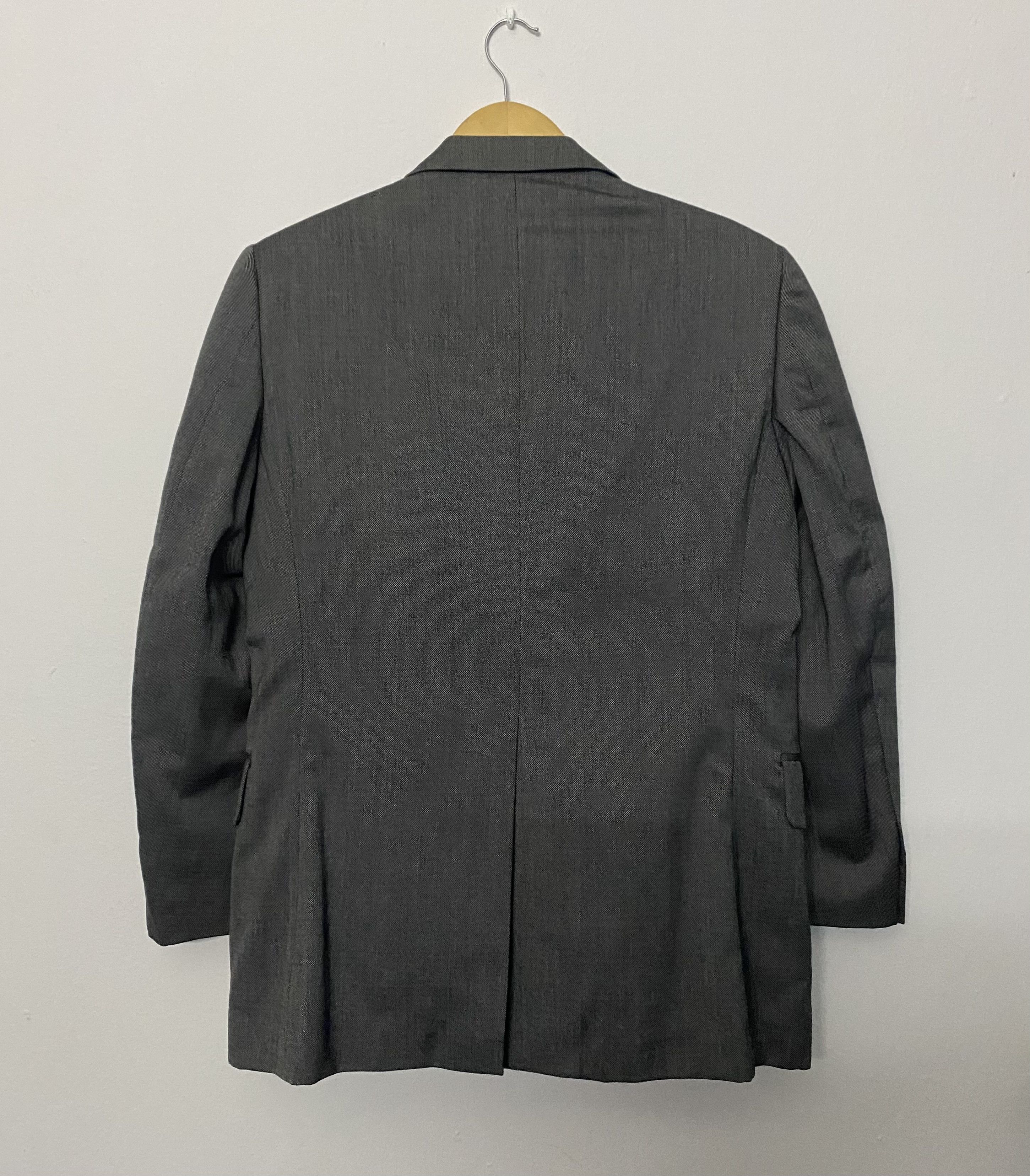 Vtg Burberry Gray Blazer Coat