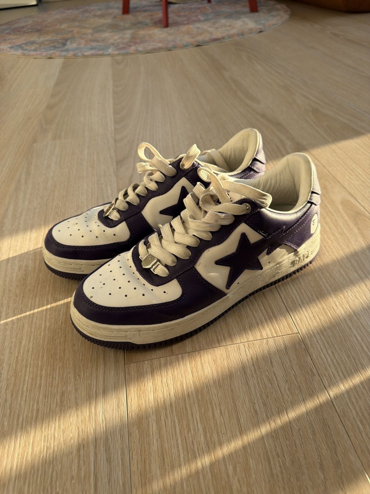 Bape Purple/White Bapesta Size US 8.5 / EU 41-42 - 1 Thumbnail