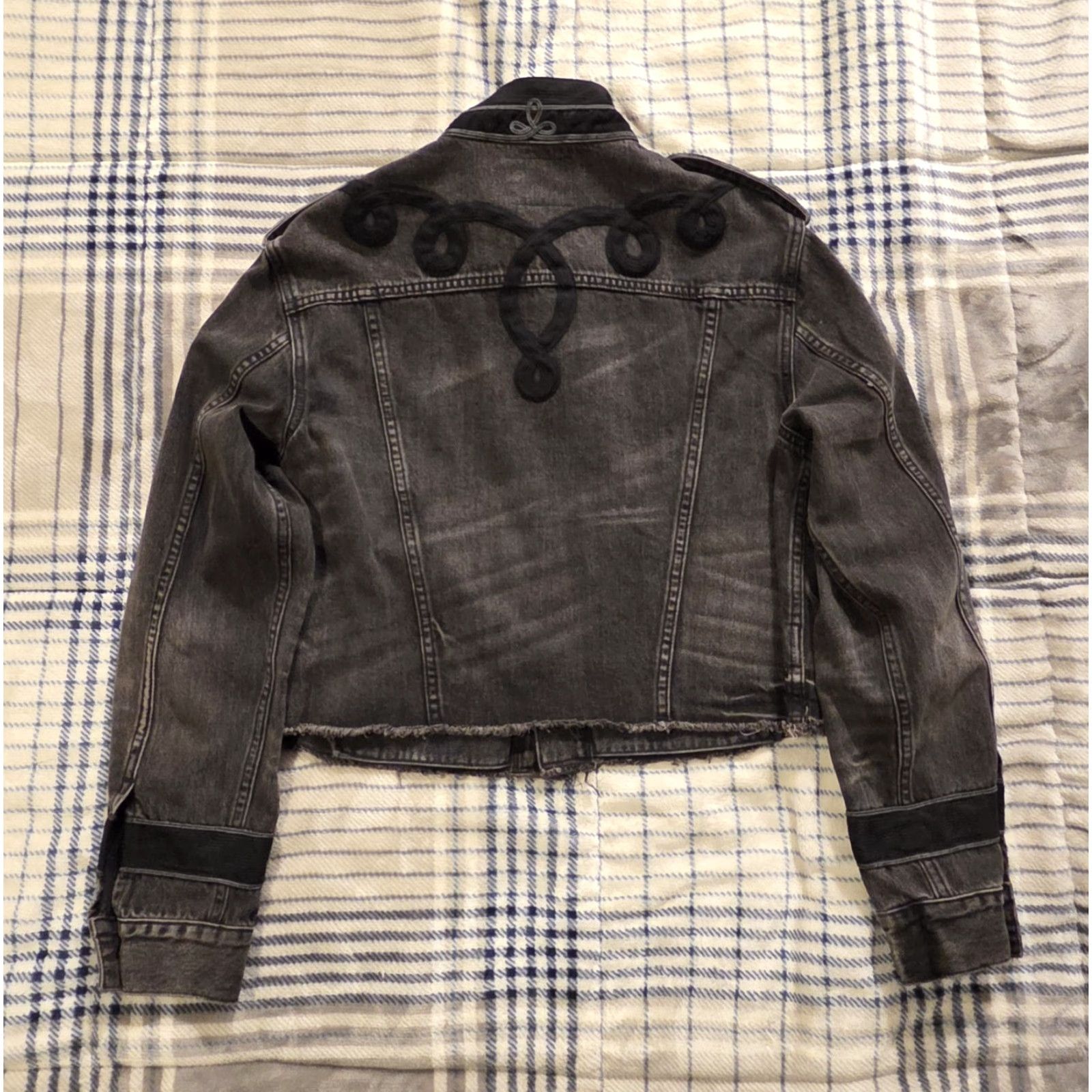 Polo Ralph Lauren Polo Ralph Lauren Women's Cropped Black Denim Military Style Jacket Size Medium Size M / US 6-8 / IT 42-44 - 2 Thumbnail