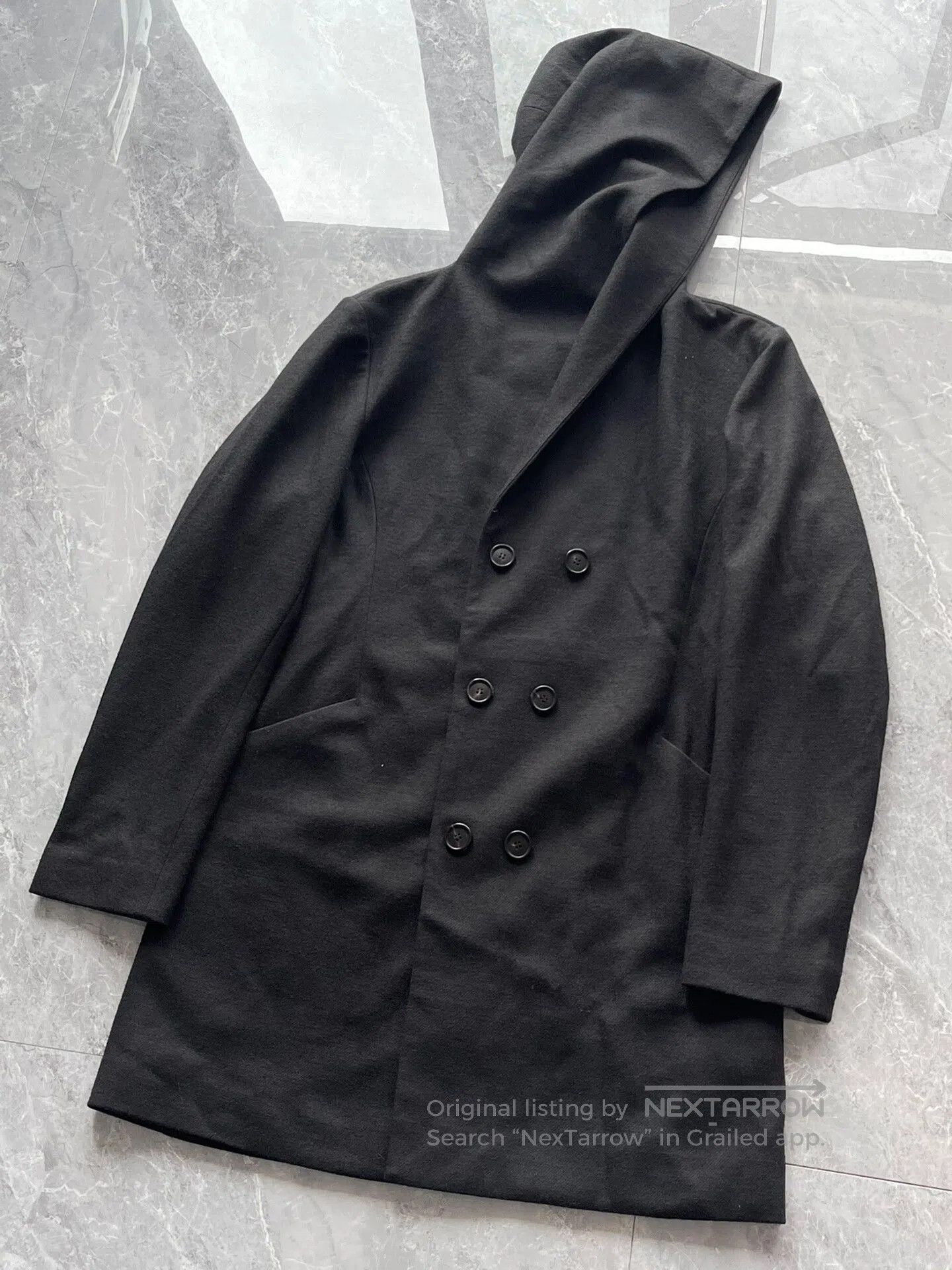 Helmut Lang Helmut Lang Double Breasted Wool Hooded Coat. Size US M / EU 48-50 / 2 - 2 Thumbnail
